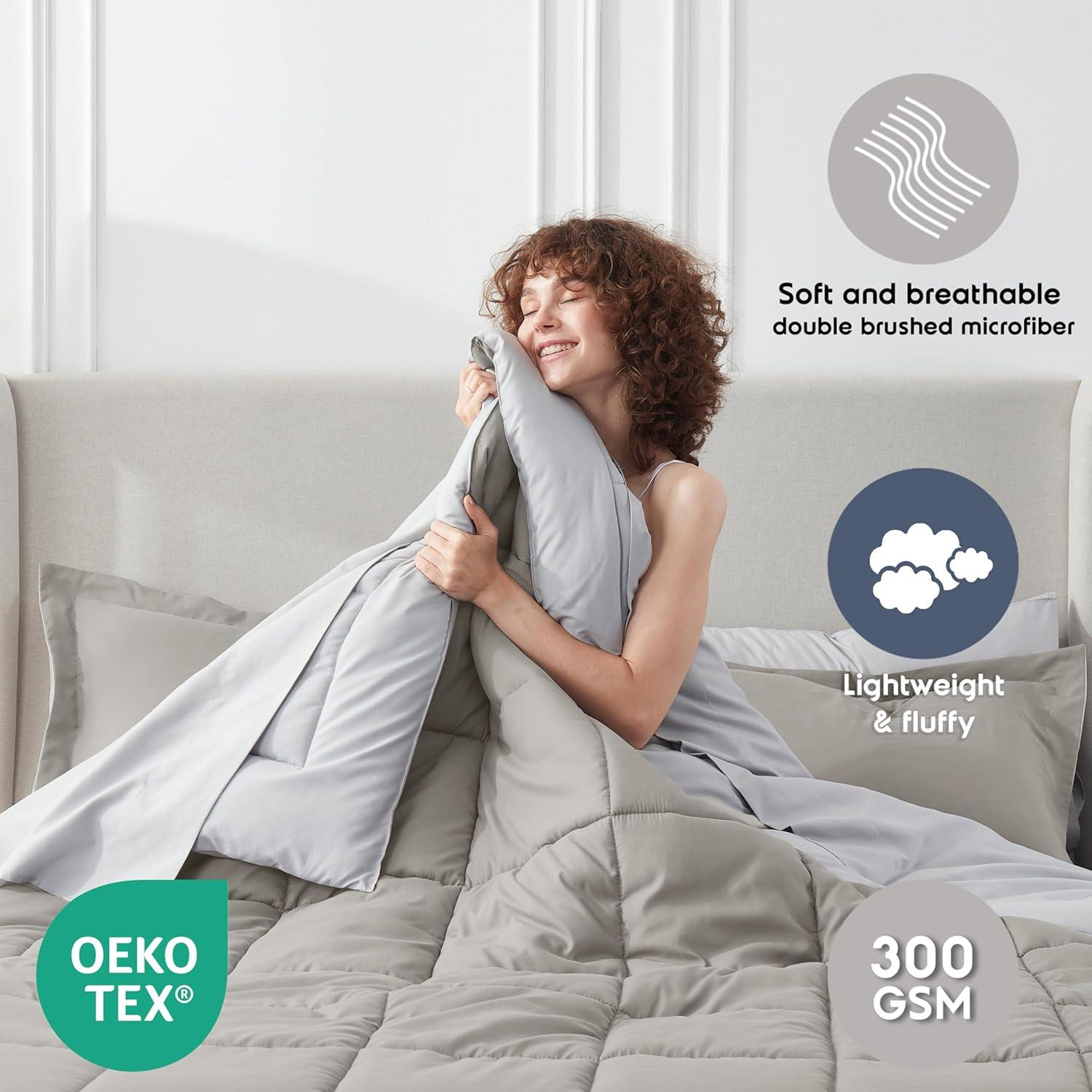 Bed-in-A-Bag Reversible Comforter Set with Bed Sheets