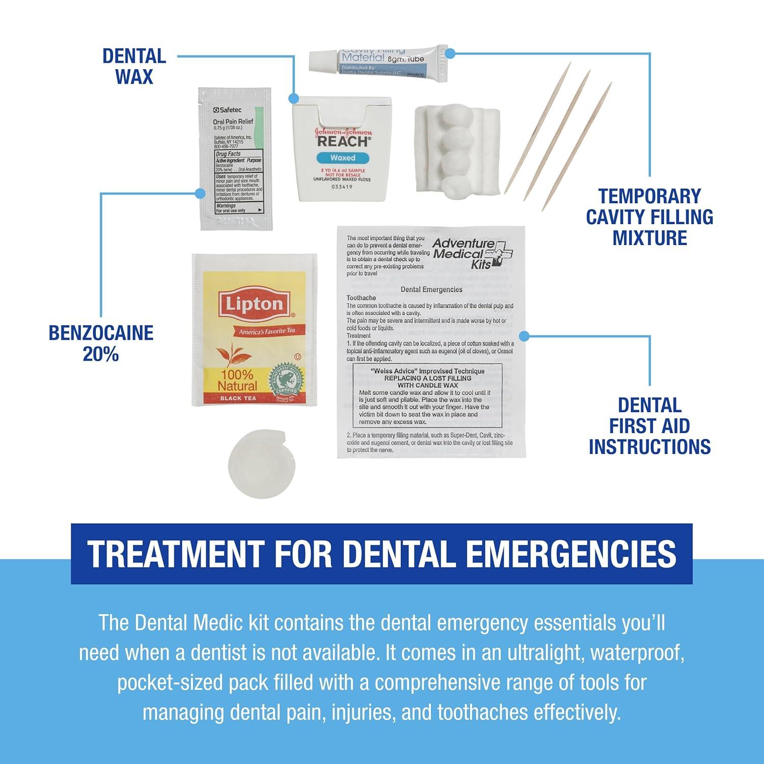 Adventure Medical Kits Dental Medic Travel First Aid Kit for Teeth