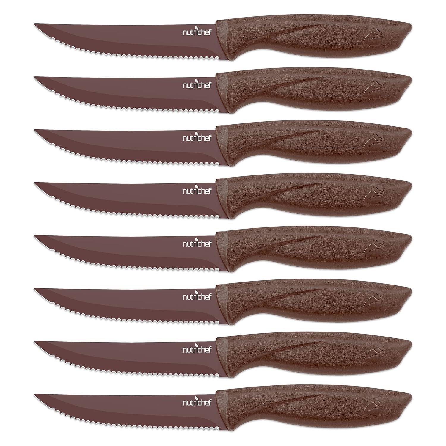 NutriChef NutriChef 8 Piece Stainless Steel Steak Knife Set