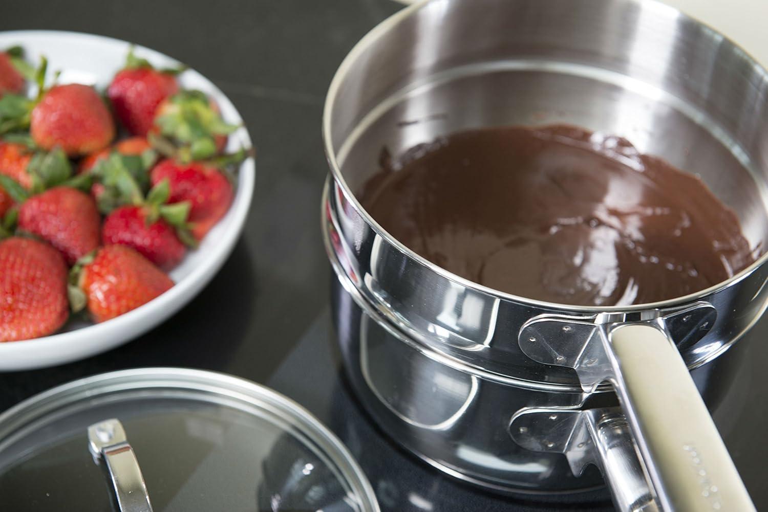 RSVP International Induction Double Boiler, 1 Quart, Multi Color