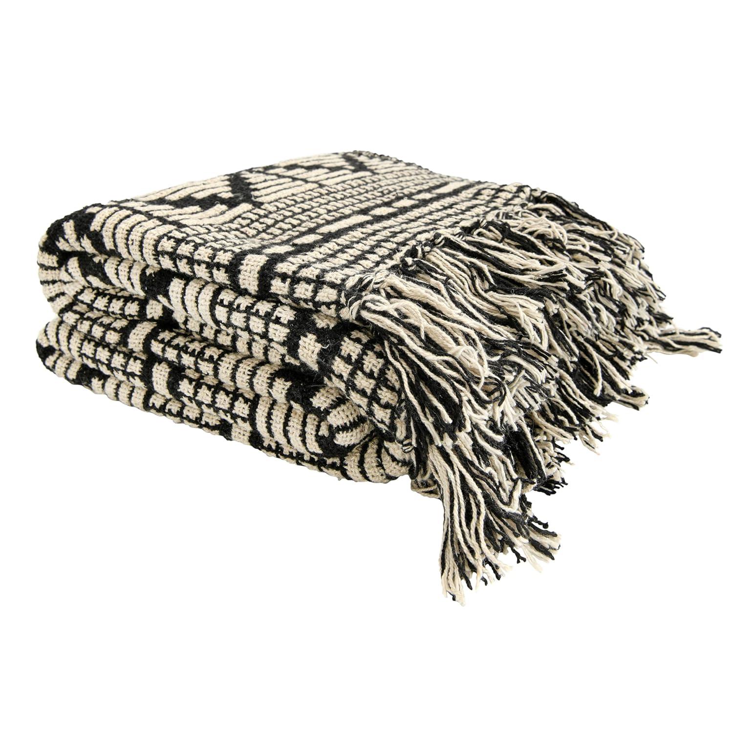 Bloomingville Hand Woven Throw Blanket