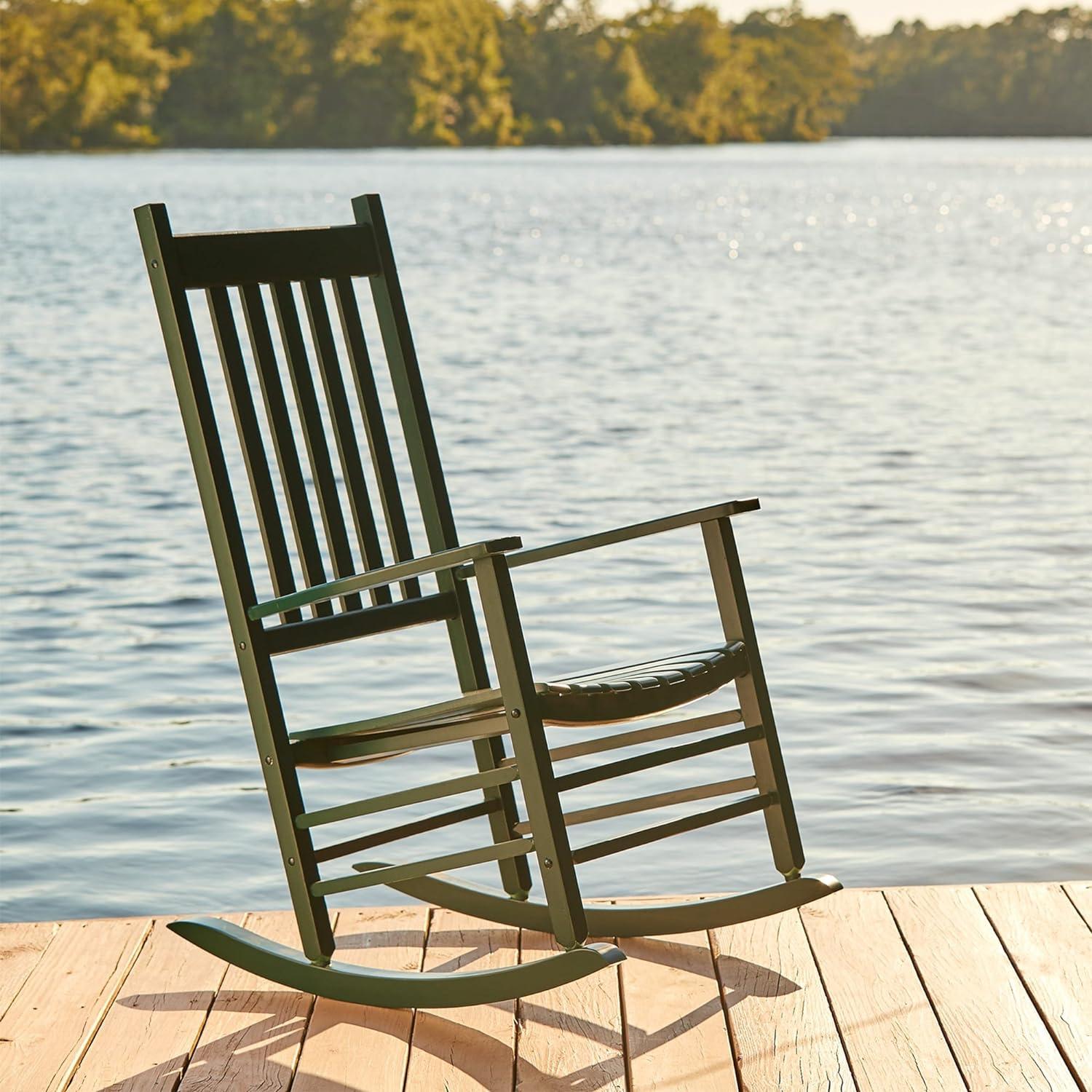 Shine Company Vermont Porch Rocker - Dark Green