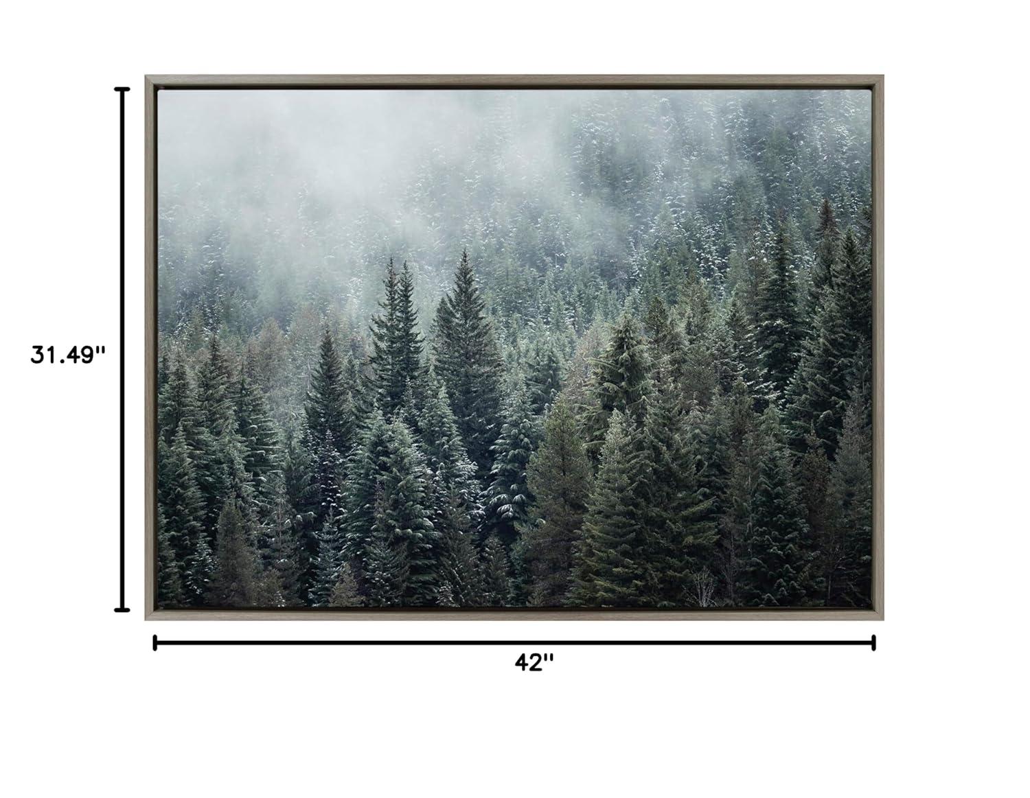 Kate & Laurel All Things Decor 28"x38" Sylvie Evergreen Dream 2: Tranquil Forest Canvas Art by F2Images