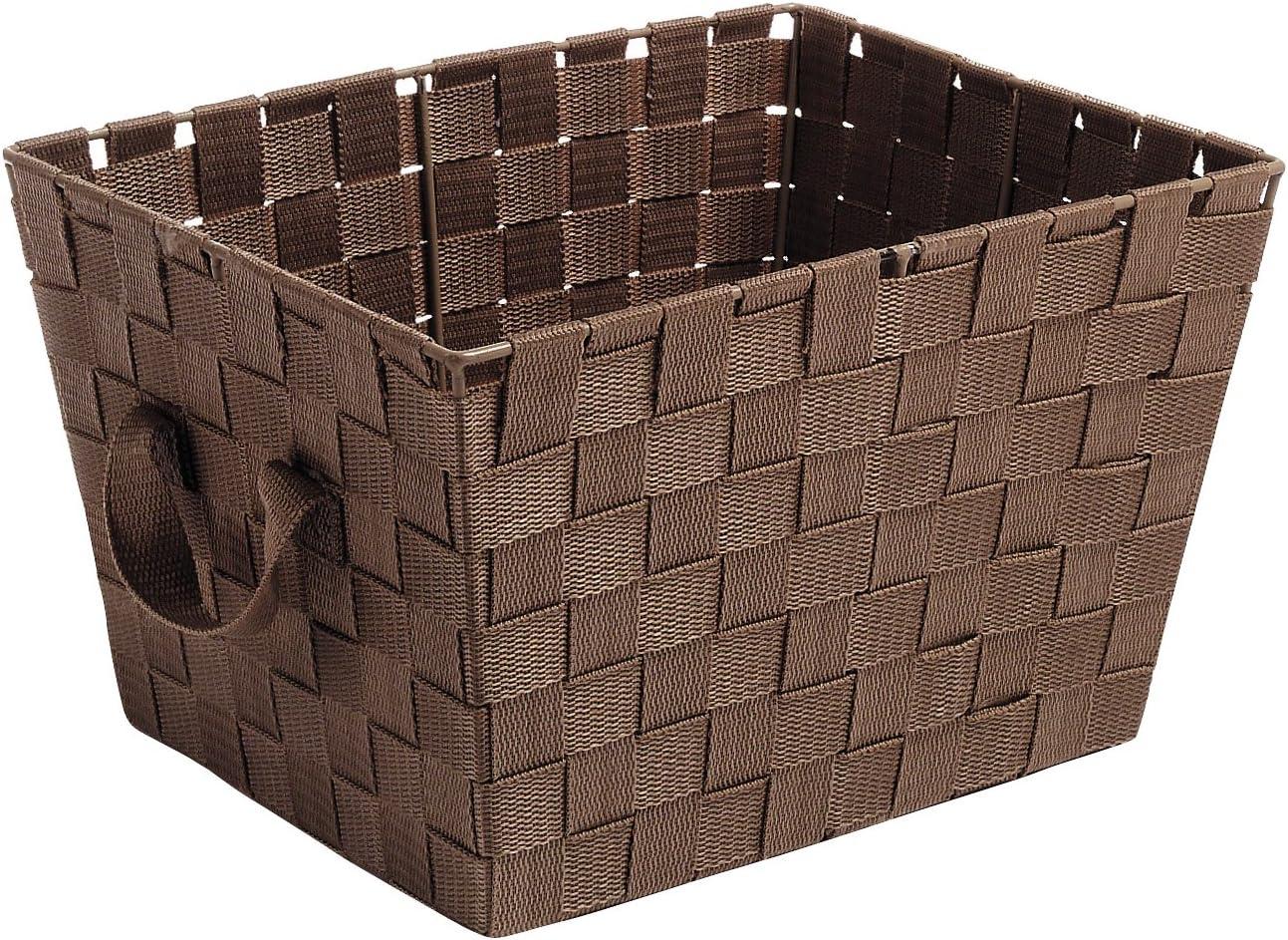 Small Brown Woven Polypropylene Storage Basket