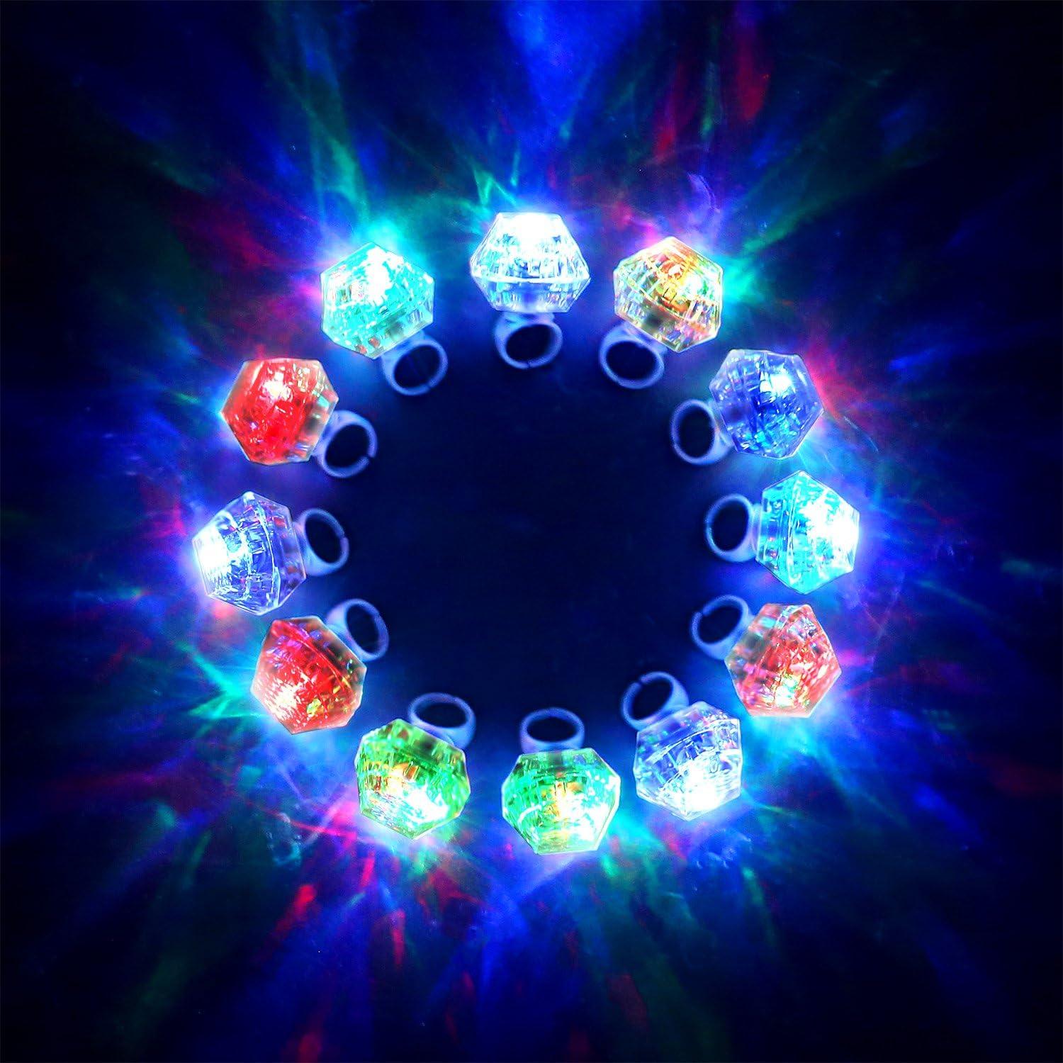13 Pack Led Light up Rings for Women Bachelorette Party Favors Toys, Diamond Flashing Rings for Birthday Weddings Bridal Shower Decorations Supplies