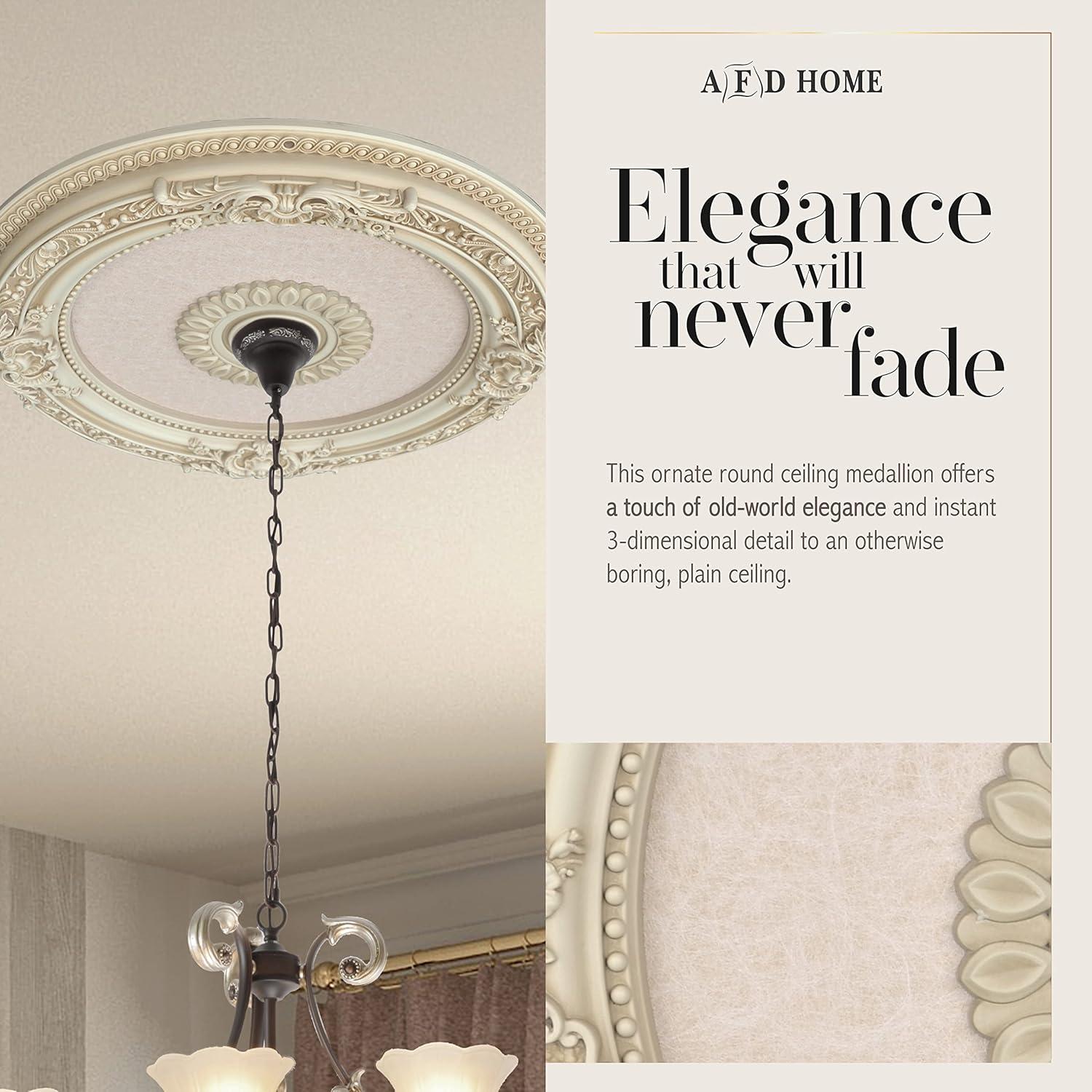 French Petite Round Ceiling Medallion