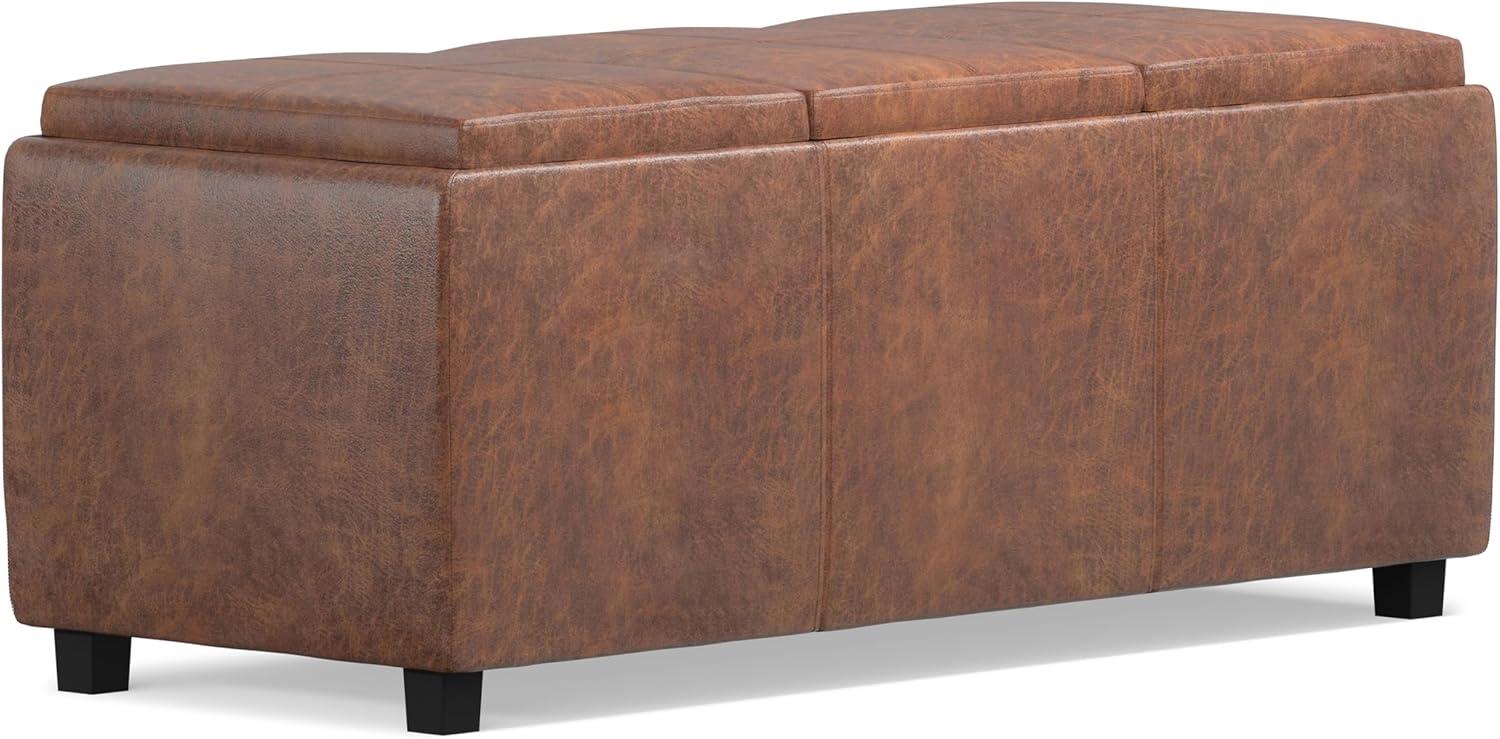 Simpli Home Avalon Extra Large Storage Ottoman Bench,Assembled