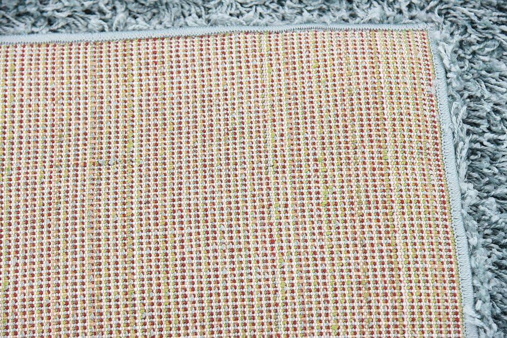 Unique Loom 4' 1 x 6' 1 Solid Shag Light Slate Blue Area Rug