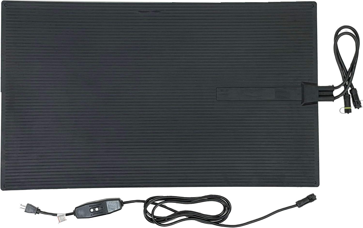 Dr Infrared Heater DR-101 Heated Rubber Snow Melting Mat, 300W, 40x23 inches with 10-FT GFCI Cable, Blue