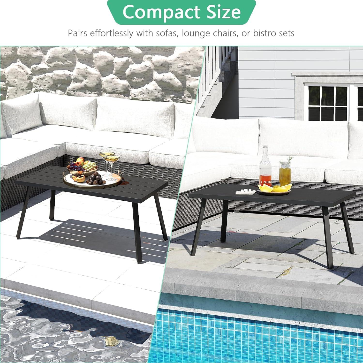 George Oliver Small Metal Outdoor Coffee Side Table