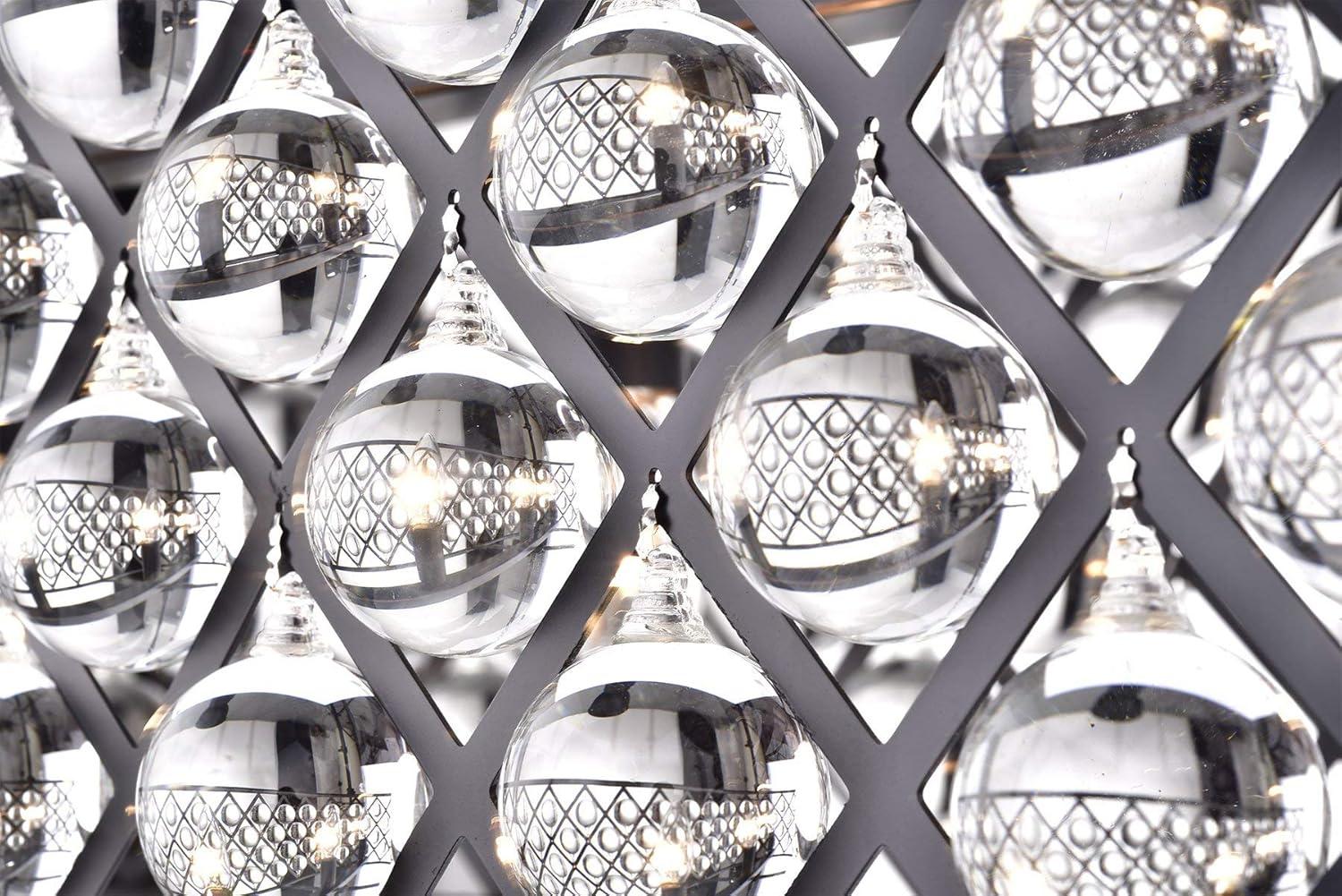 Azha 4-Light Oil Rubbed Bronze Crystal Drum Chandelier