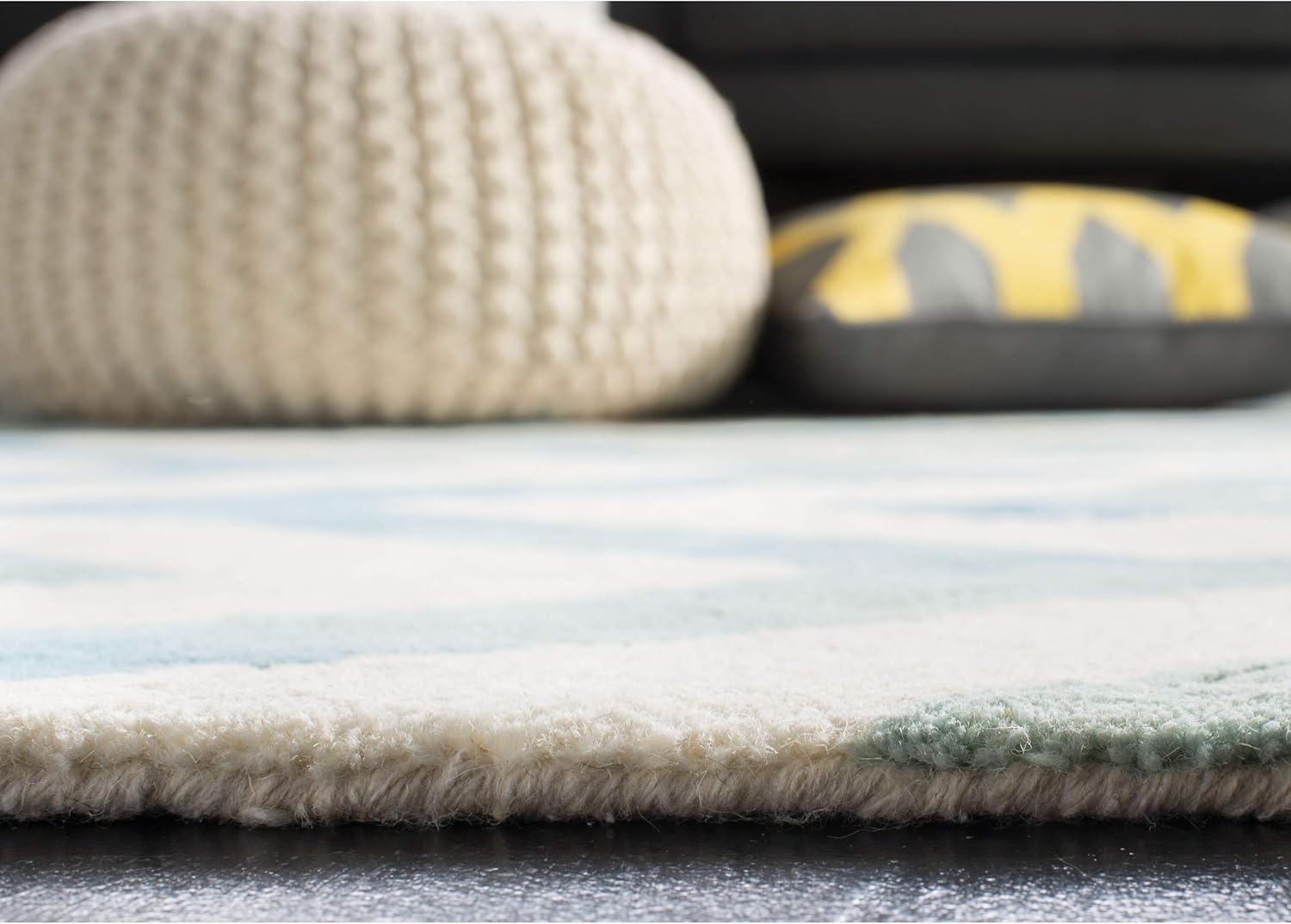 Dip Dye DDY715 Hand Tufted Area Rug - Ivory/Turquoise - 8'x10' - Safavieh.