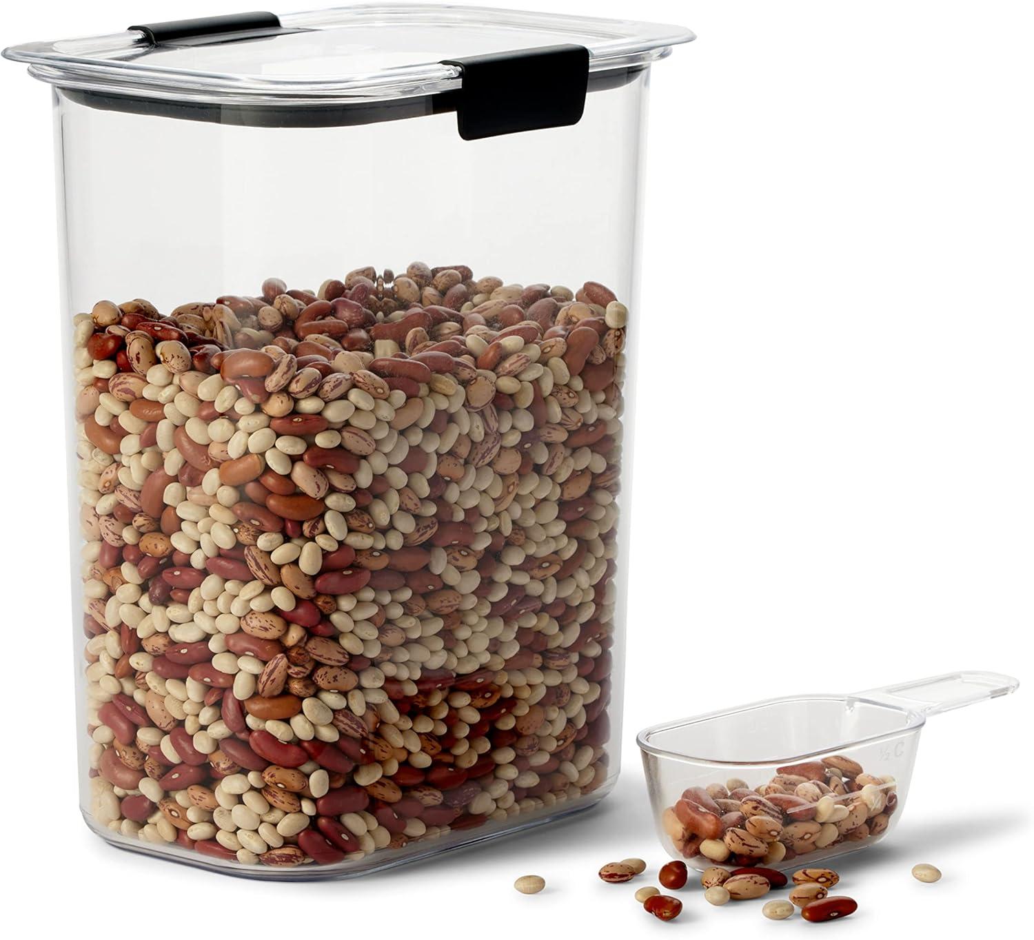 Clear BPA-Free Airtight Food Storage Container Set with Lids and Scoops