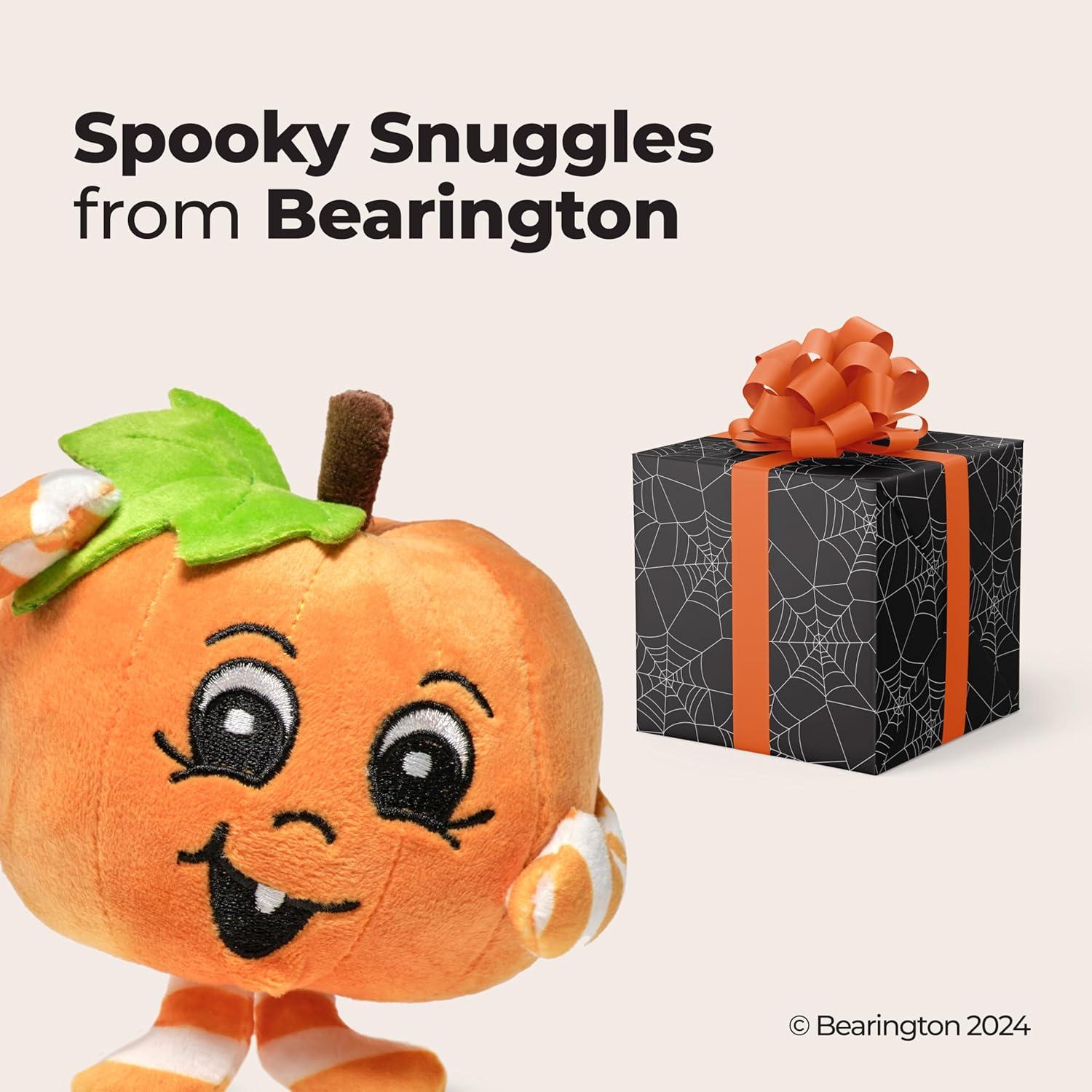 Bearington Carver Pumpkin Mini Plush, 5 Inch Halloween Toys for Kids