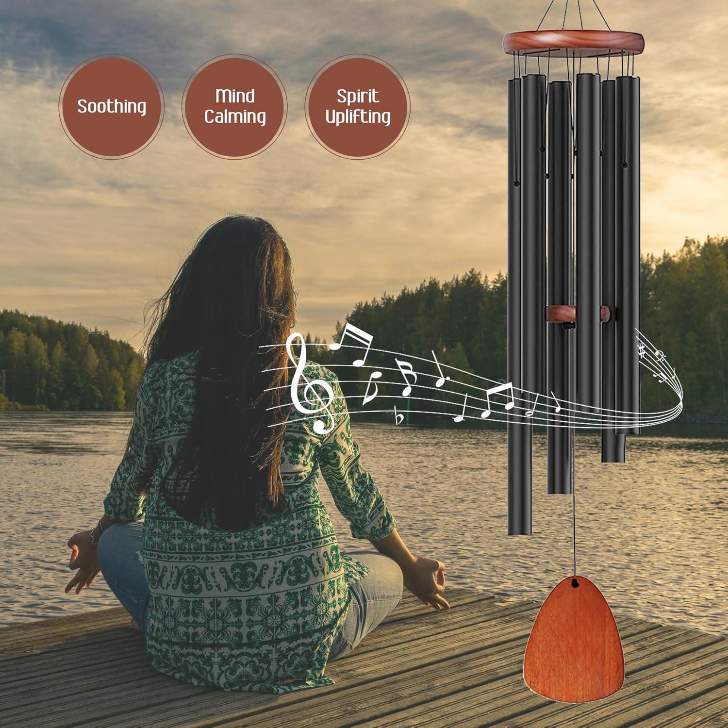 Sympathy Gifts for Loss of Loved One 32" Memorial Wind Chimes for Loss of Loved One Bereavement Condolence Gifts Sympathy Windchimes Memory Wind Chime with Memorial Card