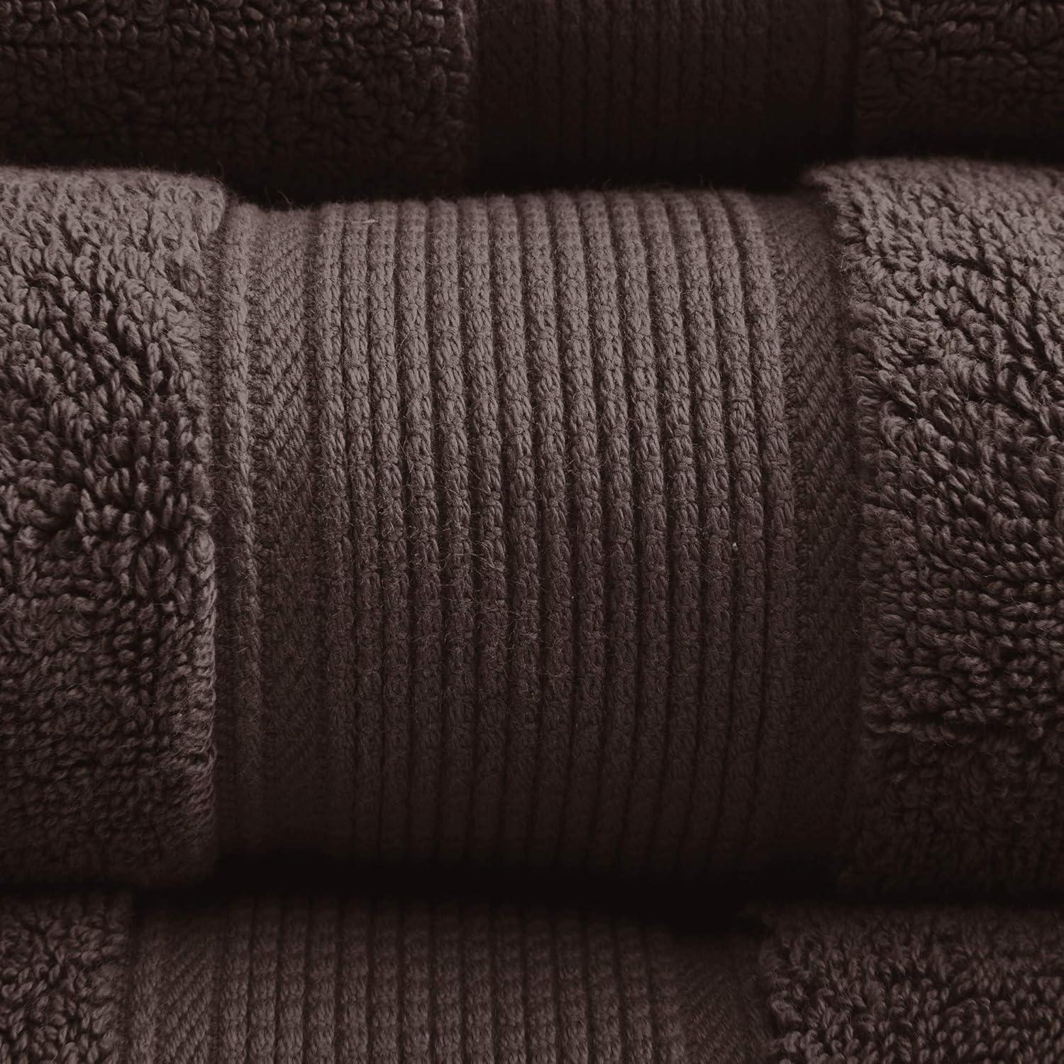 Oversized Brown Turkish Cotton 8-Piece Towel Set