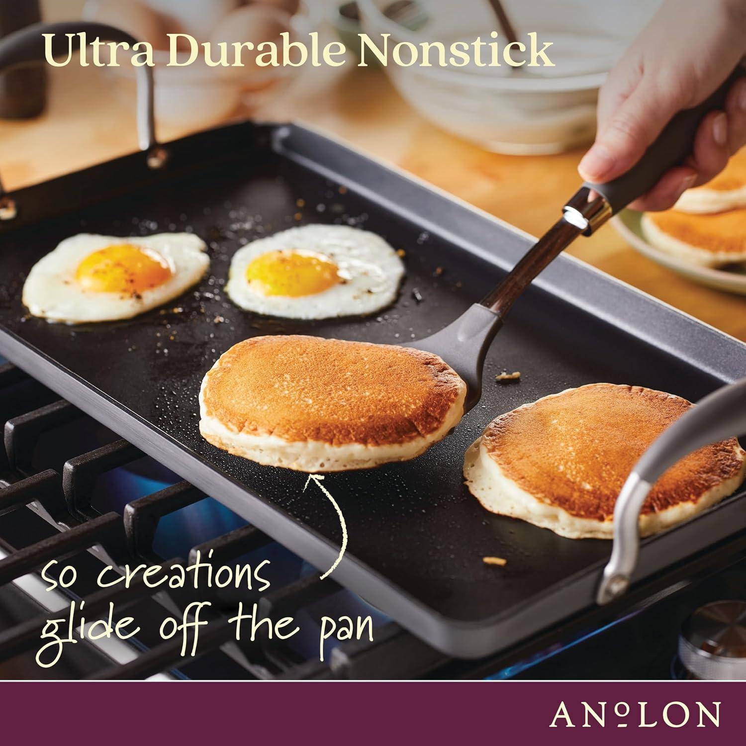 Anolon Advanced Home 10&#34;x18&#34; Double Burner Griddle Moonstone