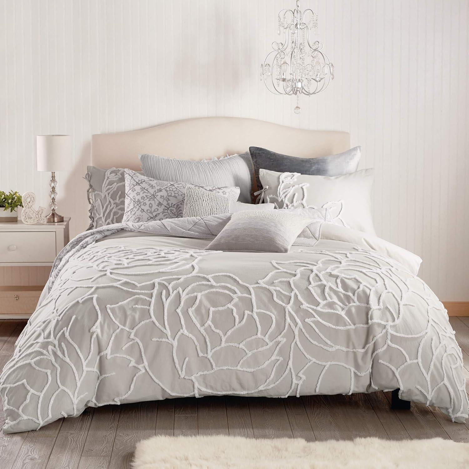 Peri Home 3pc Chenille Rose Comforter Set