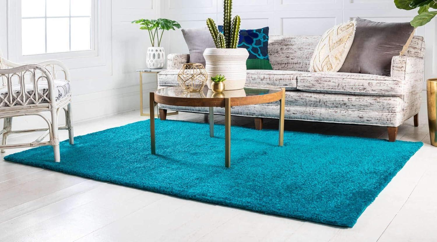 Unique Loom 3' 3 x 5' 3 Solo Calabasas Turquoise Area Rug