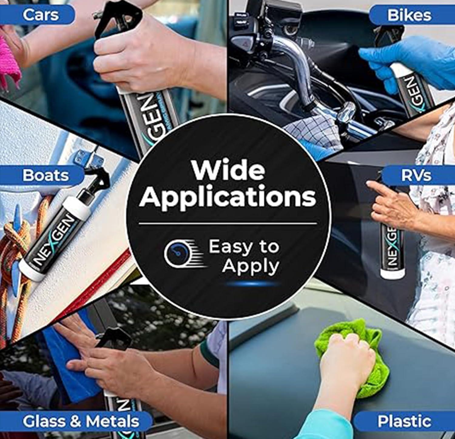 Nexgen Ceramic Spray Silicon Dioxide — Ceramic Coating Spray for Cars — Professional-Grade Protective Sealant Polish for Cars, RVs, Motorcycles, Boats, and ATVs — 8oz Bottle