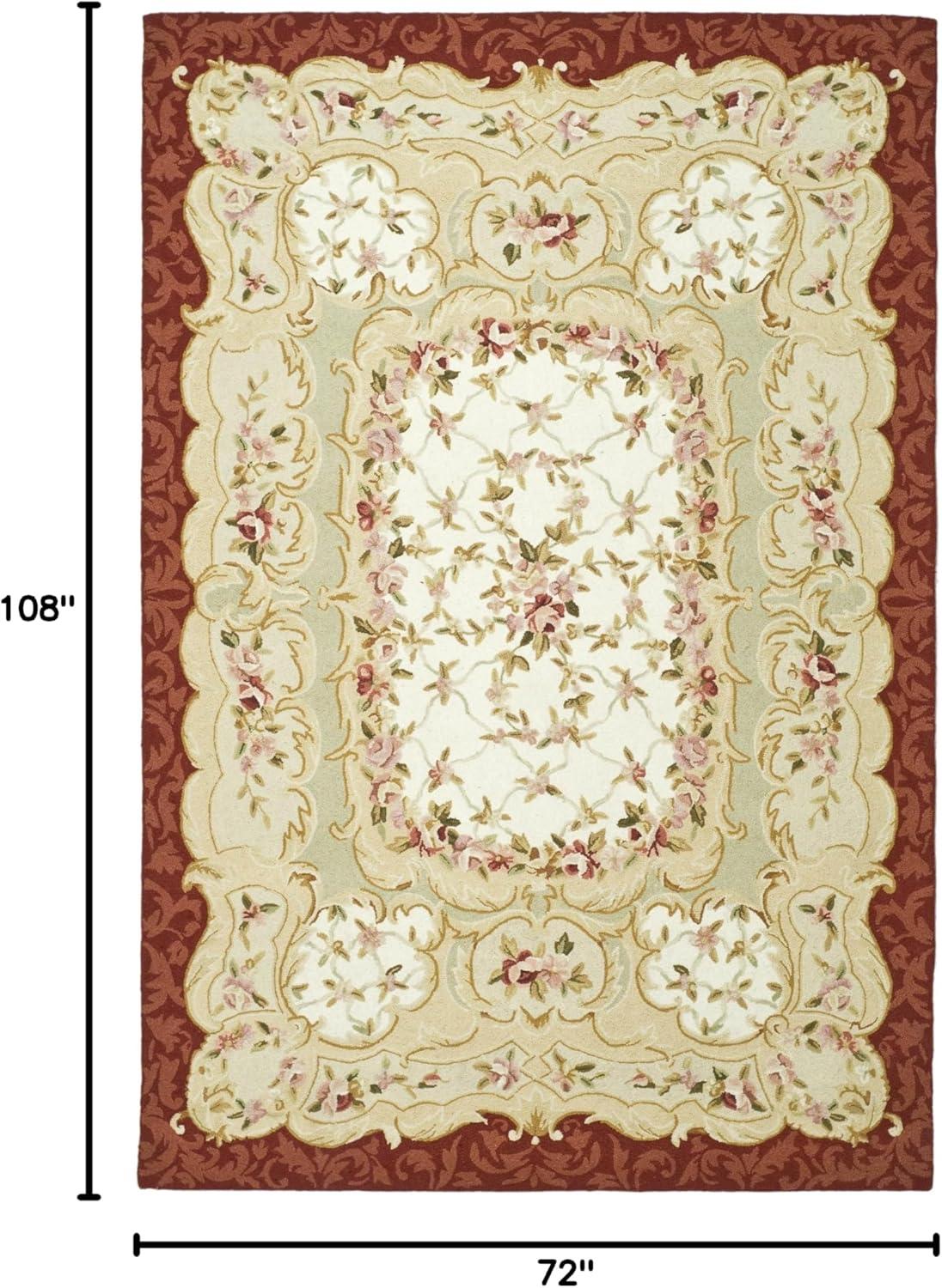 Chelsea HK73 Handmade Area Rug - 6'x9' - Ivory/Burgundy - Safavieh
