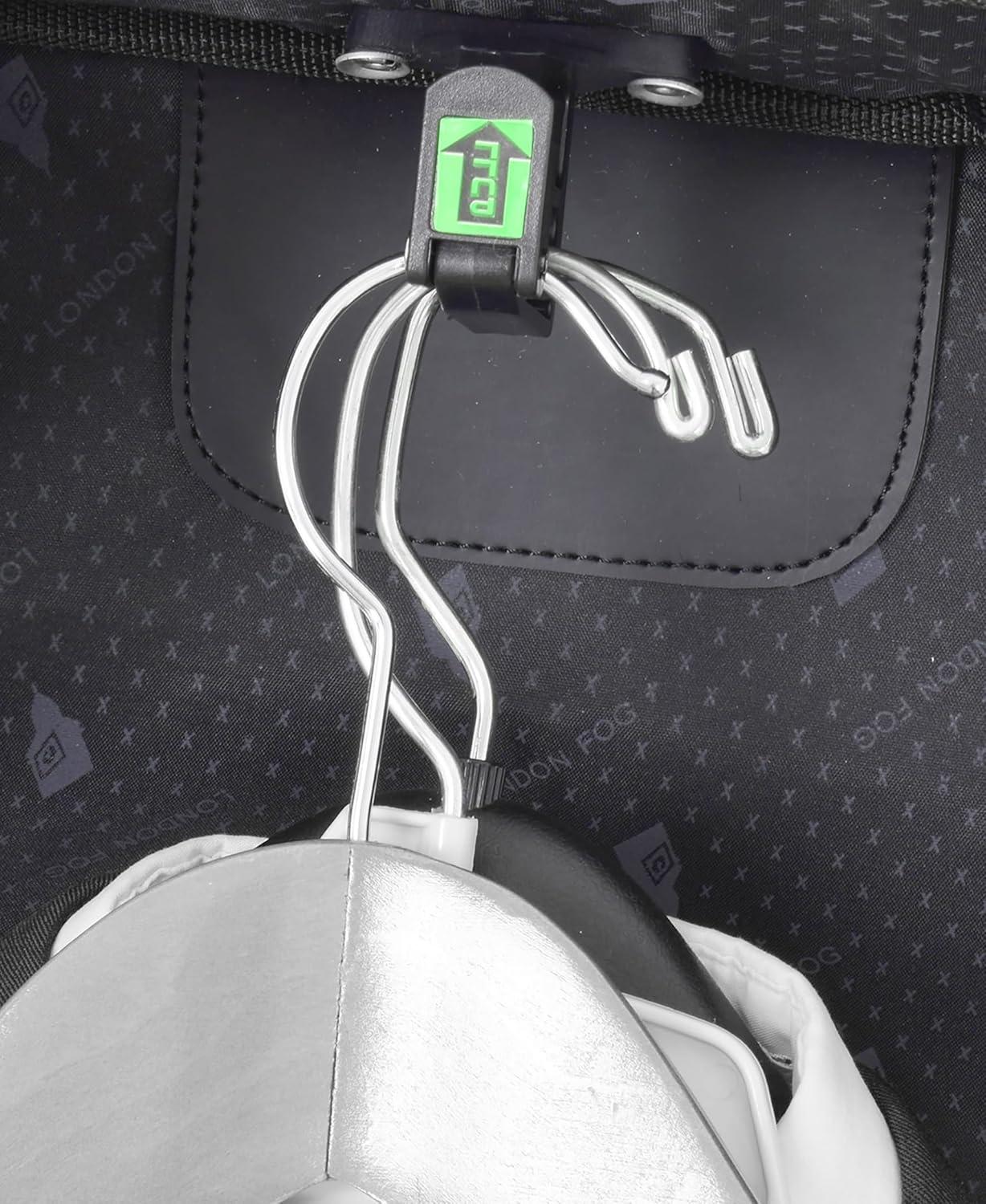 London Fog  Buckingham Black Polyester Rolling Garment Bag