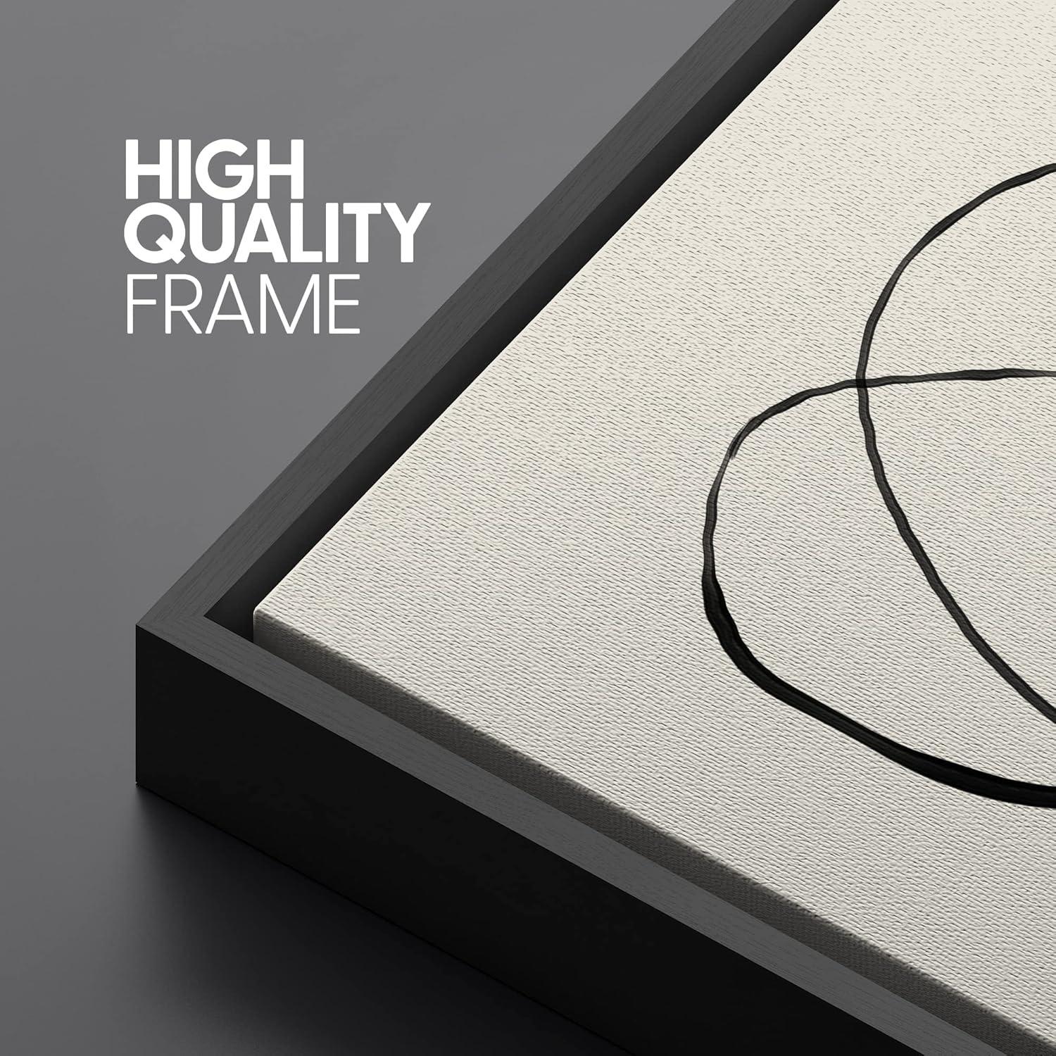 SIGNLEADER " Modern Duotone Geometric Spiral Ring Circle Collage 3 Piece Framed Wall Art. " 3 - Pieces