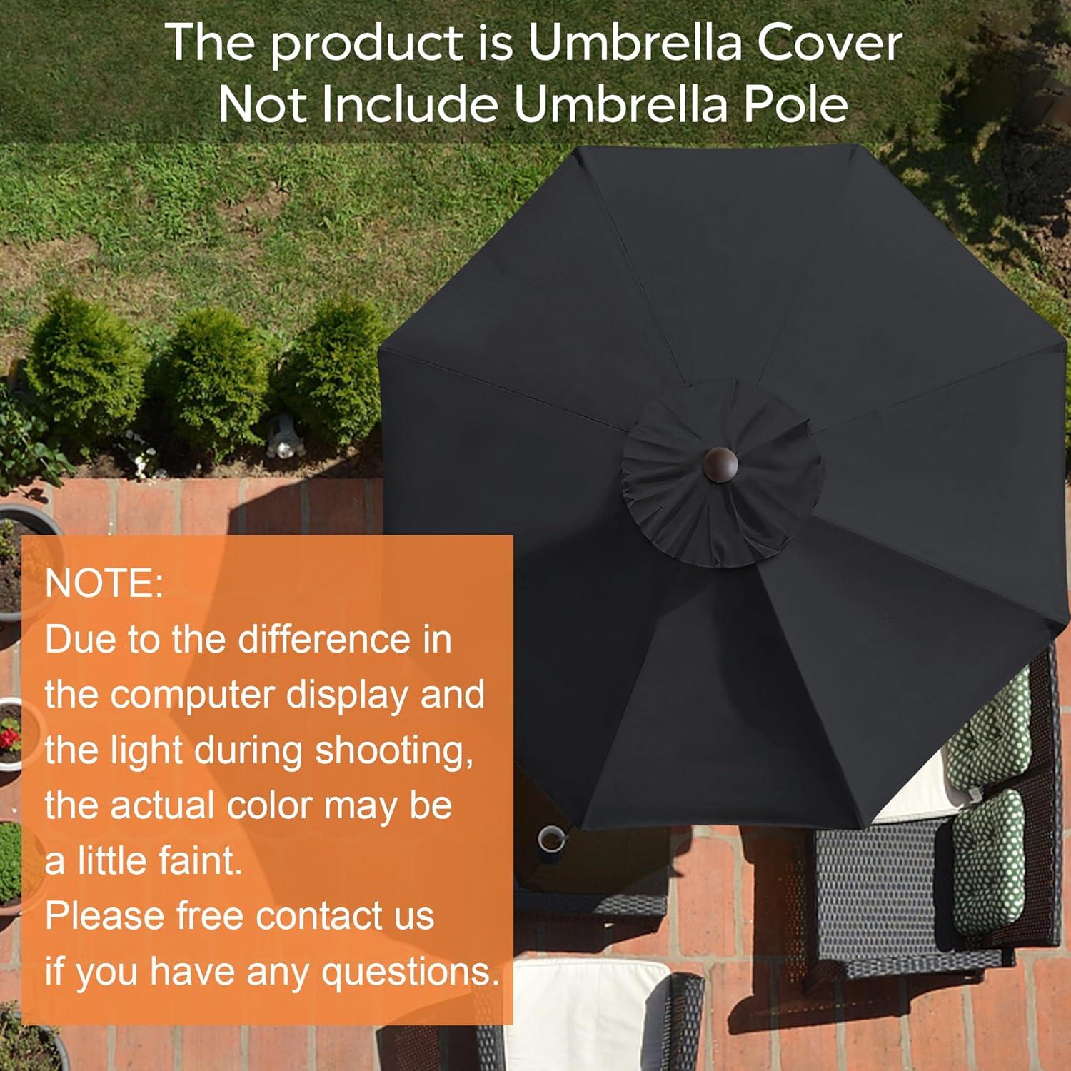 Arlmont & Co. Caeleb Fabric Replacement Cover 8 Ribs Market Patio Umbrella Cover