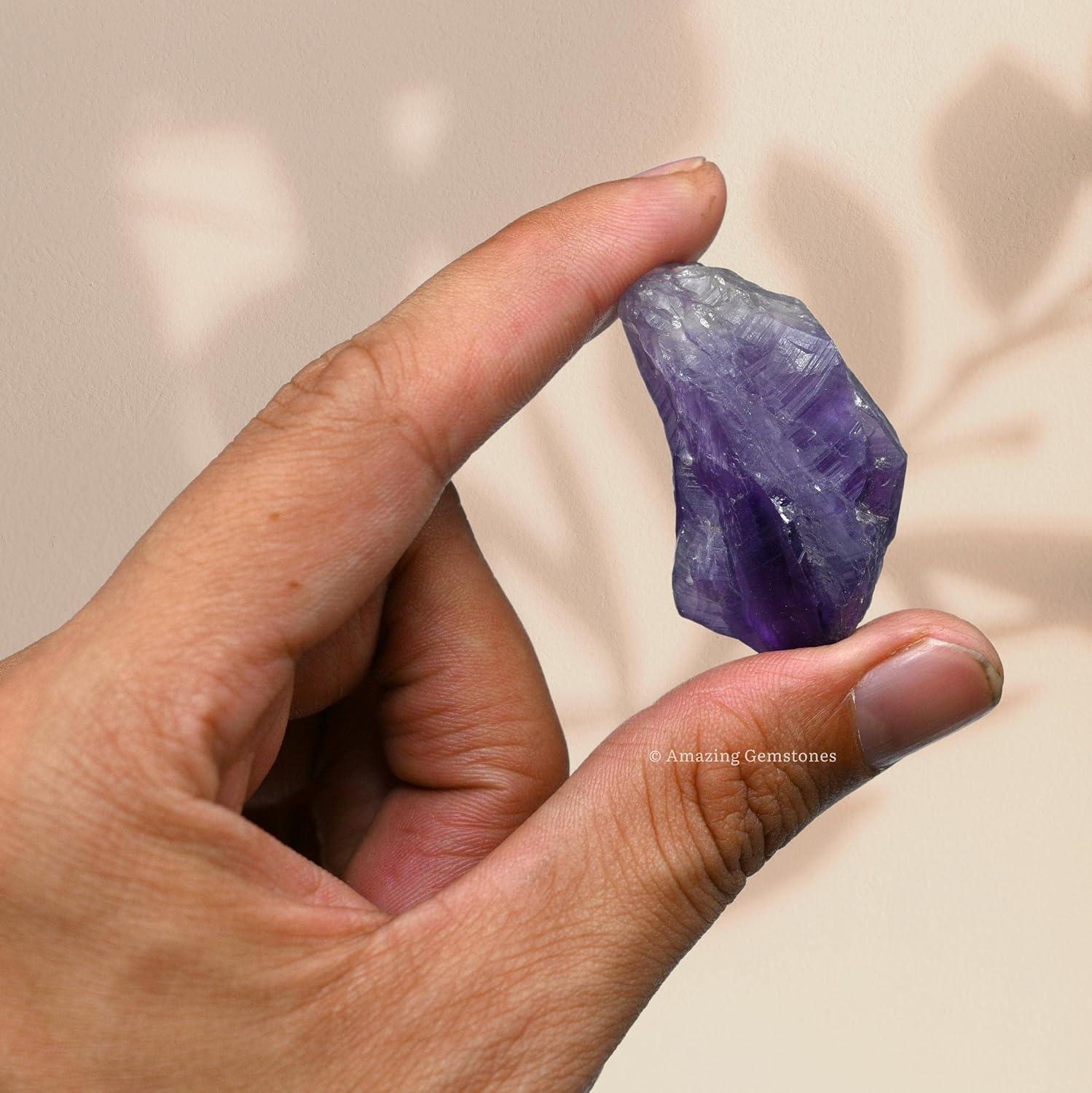 Amethyst - Rough Rocks for Tumbling - Dispelling Fear and Anxiety, Good Luck, Crystal Healing