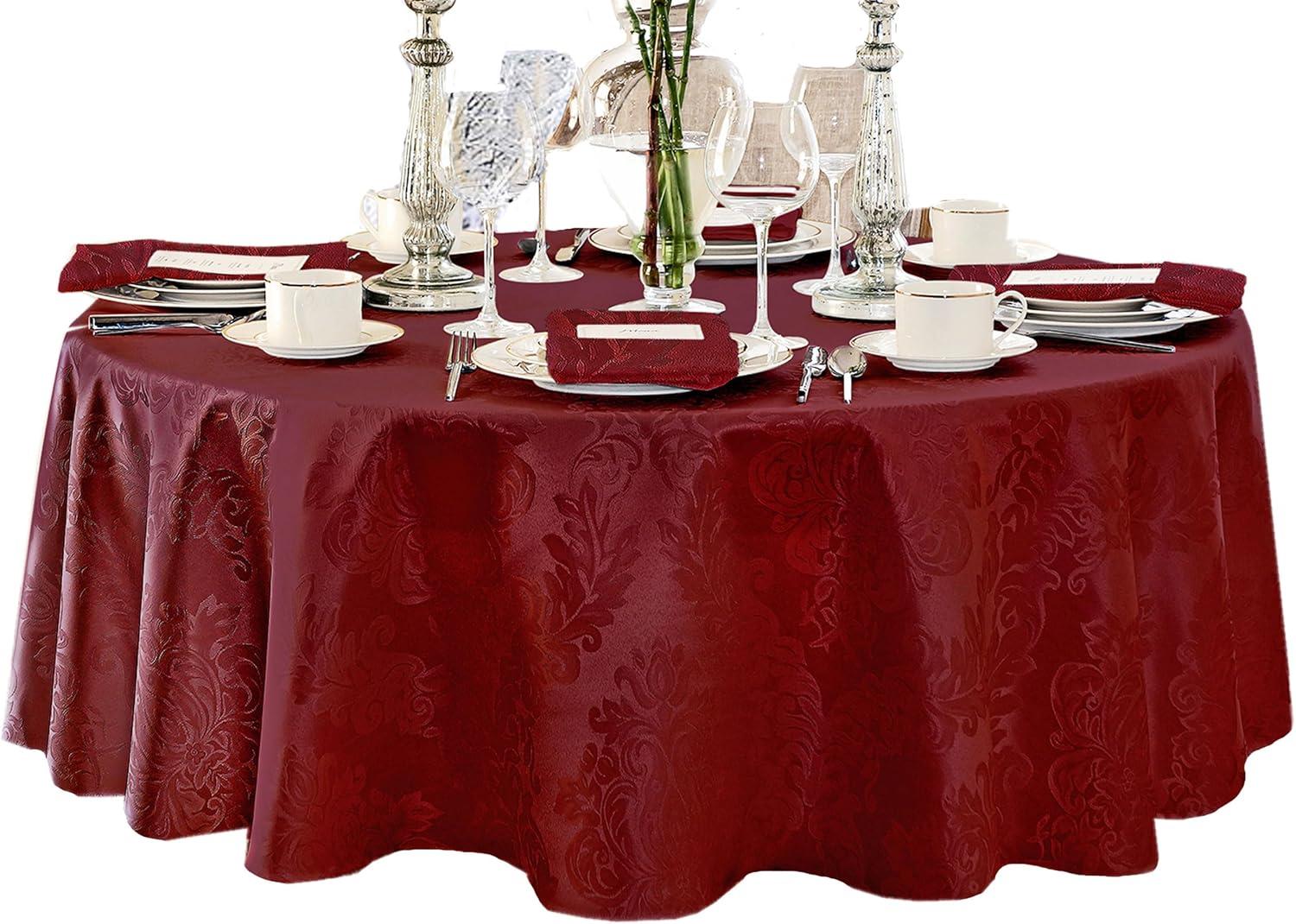 Elrene Barcelona Jacquard Damask Stain Resistant Tablecloth ~ Elrene Home Fashions