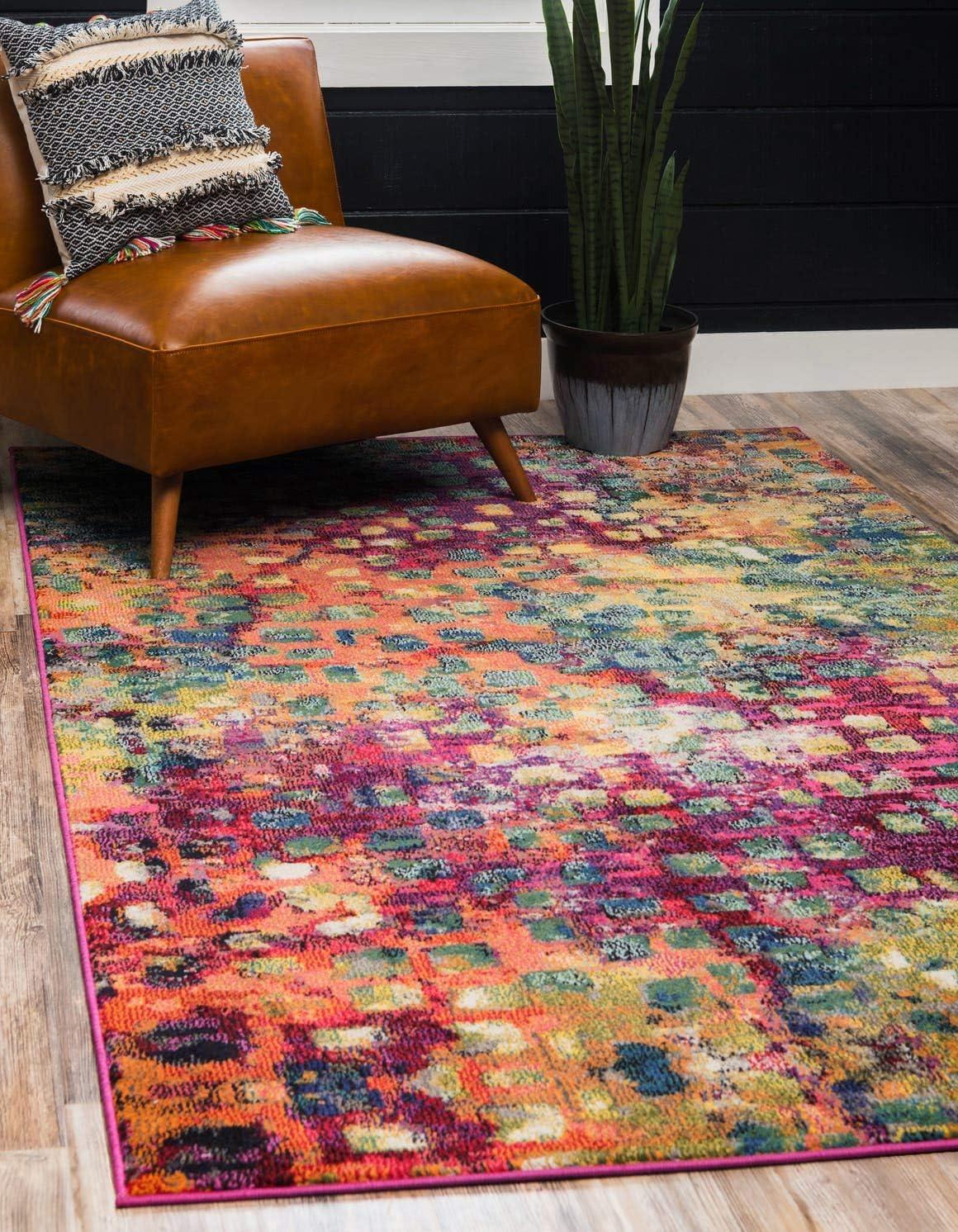 Unique Loom 6' 1 x 9' 0 Jardin Ivy Multi Area Rug