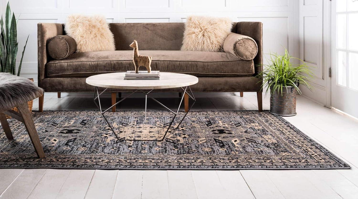 Unique Loom 9' 0 x 12' 0 Gray Taftan Oasis Area Rug