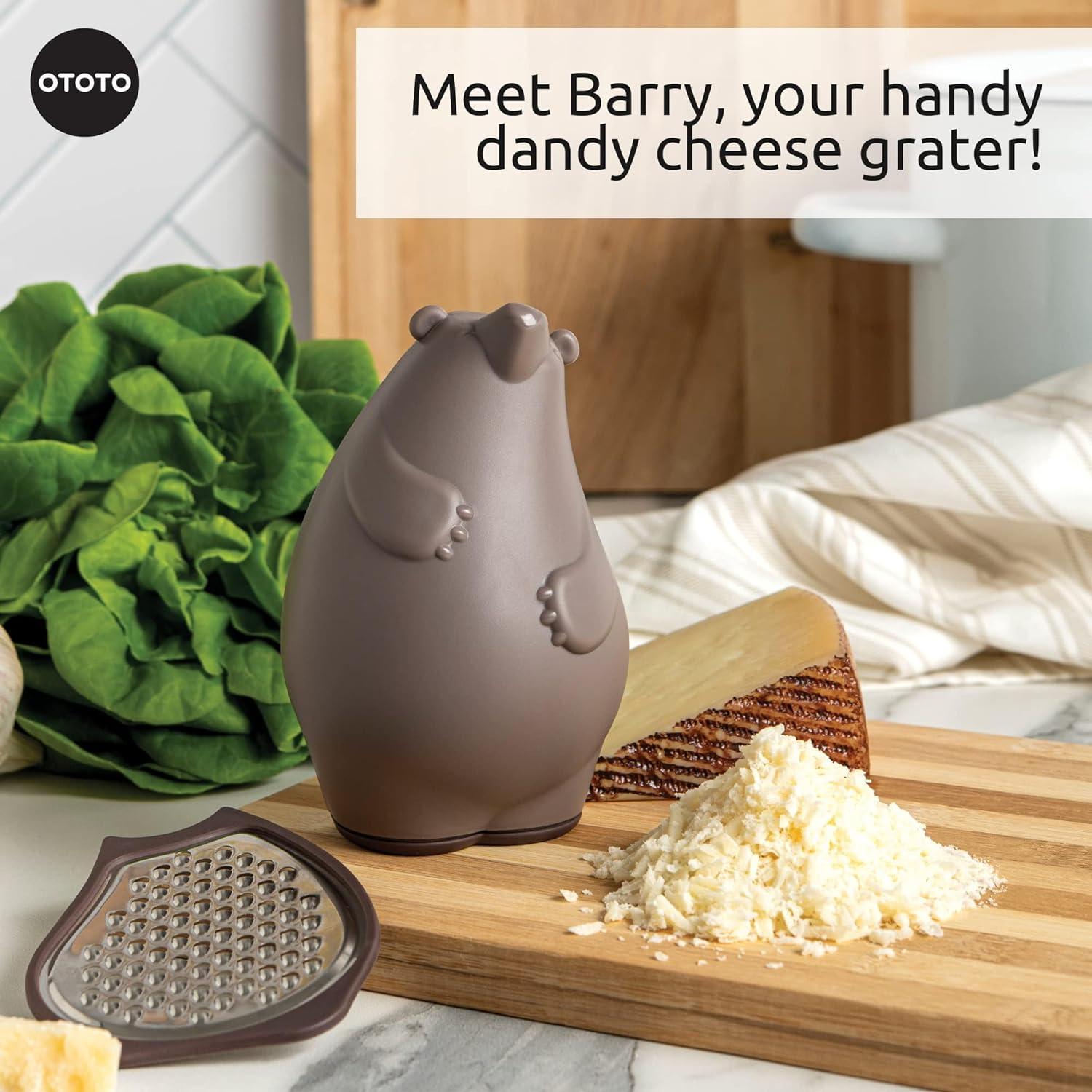 Barry Bear Brown Plastic and Metal Box Grater