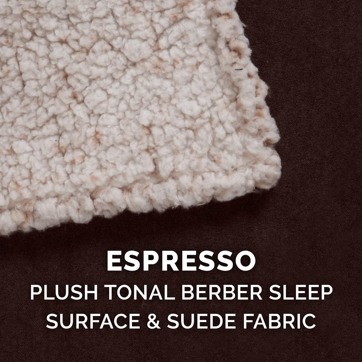 FurHaven Berber and Suede Blanket Top Mattress Memory Foam Dog Bed