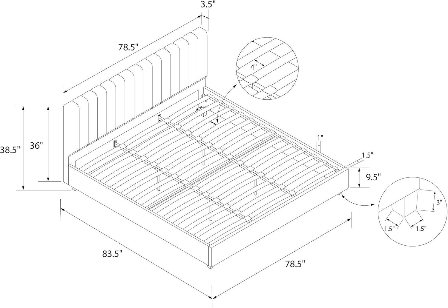 Brittany Tufted Upholstered Platform Bed