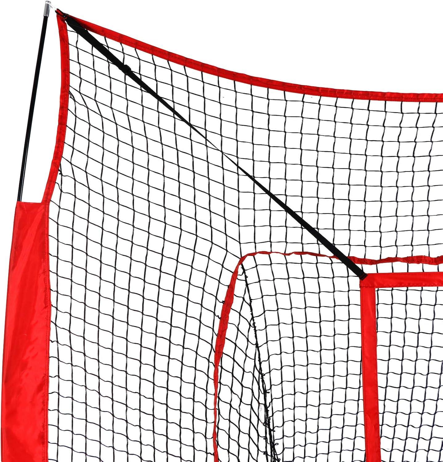 Zeny 7' x 7' Baseball Softball Practice Net Hitting Pitching Training Net w/Strike Zone,Bow Frame & Carry Bag