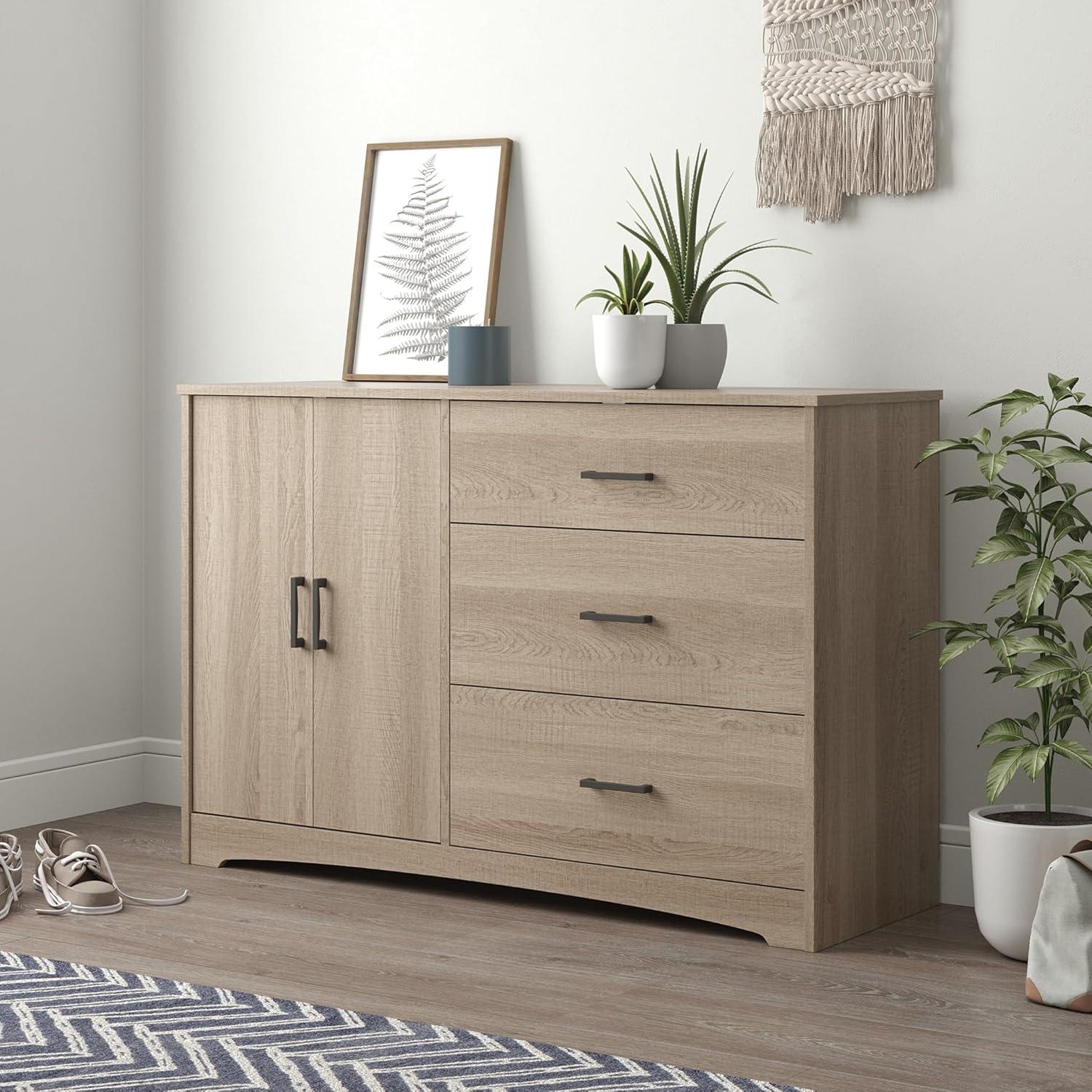 Summer Oak 3-Drawer Nursery Dresser with Soft Close Drawer