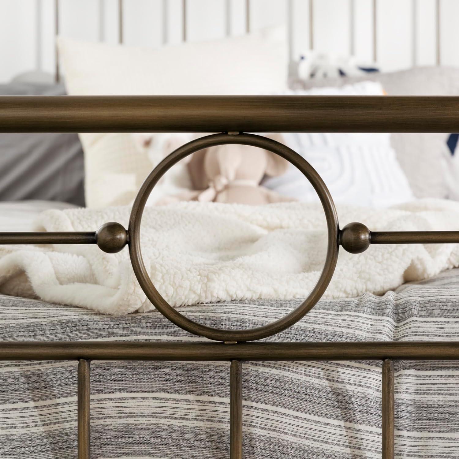 HumbleNest Countryside Classic Metal Textured Standard Bed, Queen, Bronze