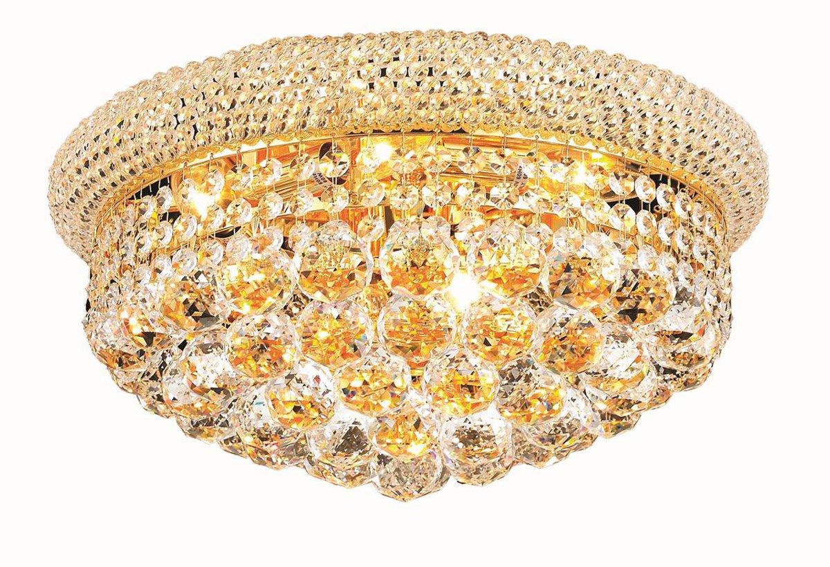 Elegant Lighting Primo 8 light Gold Flush Mount Clear Royal Cut Crystal