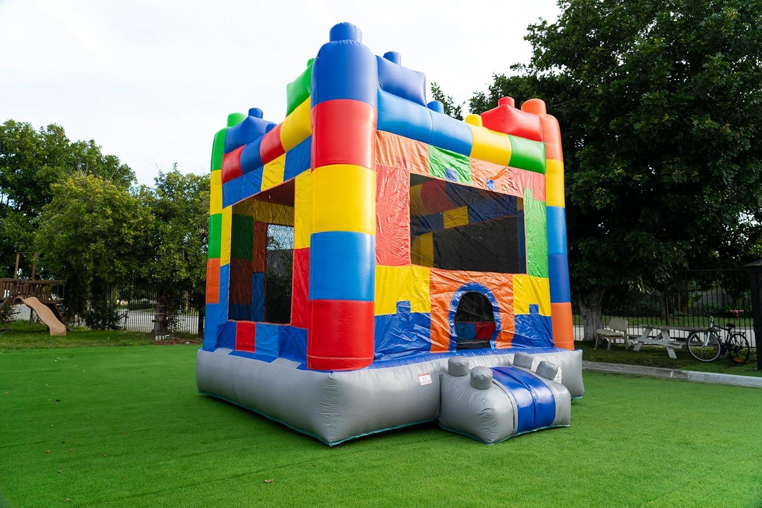 Colorful Commercial Grade Inflatable Bounce House with Slide