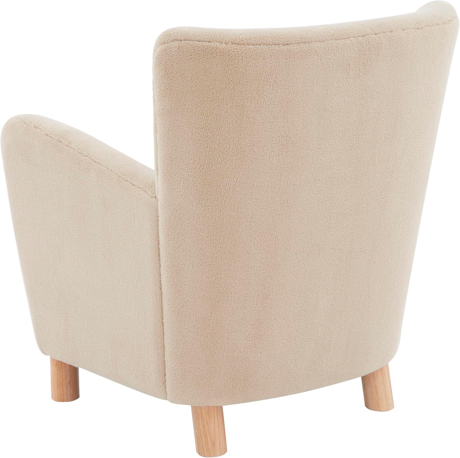 SAFAVIEH Couture Carey Modern Faux Shearling Solid Accent Chair, Tan