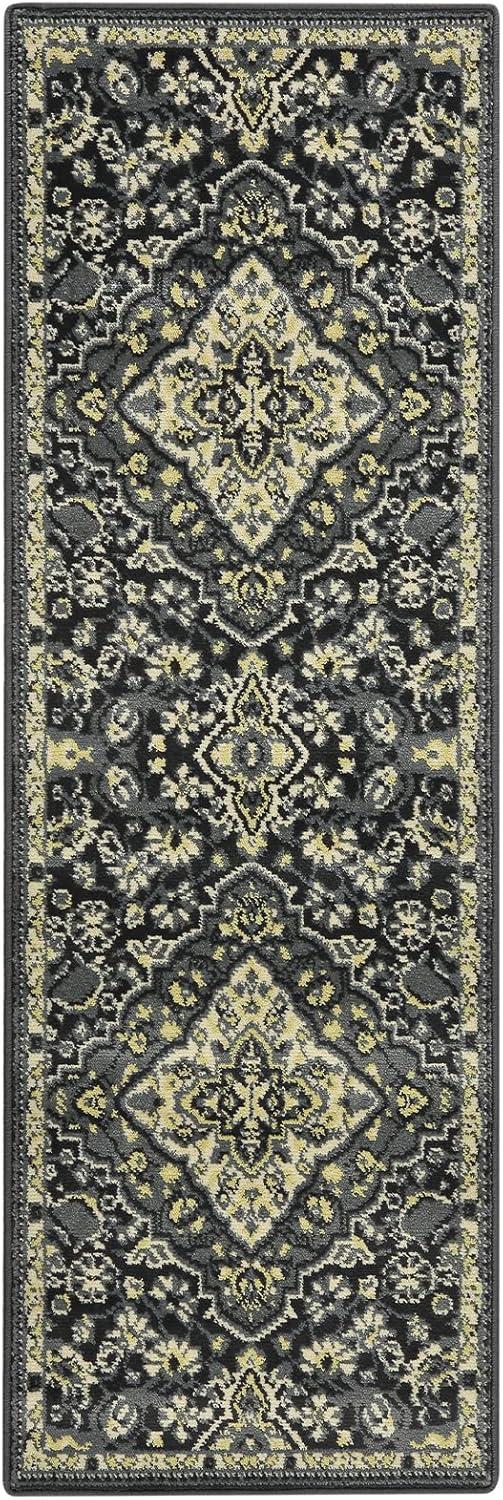 Hasoo 2' x 6' Hallway Runner Rug Traditional Persian Area Rug Non-Shedding Indoor Rug for Bedroom Entryway, Gray