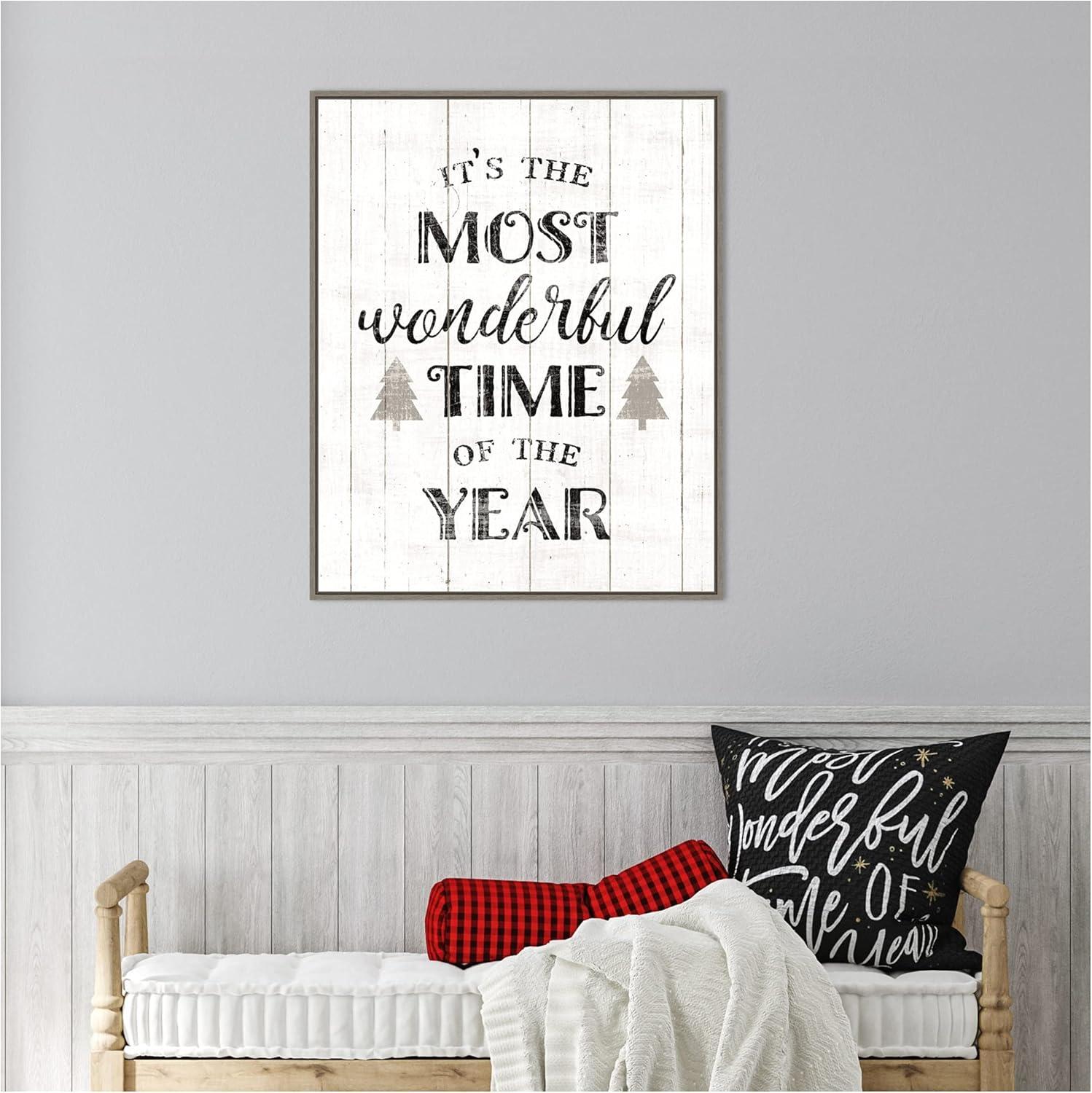 Amanti Art Wonderful Time Framed Canvas Wall Art Print