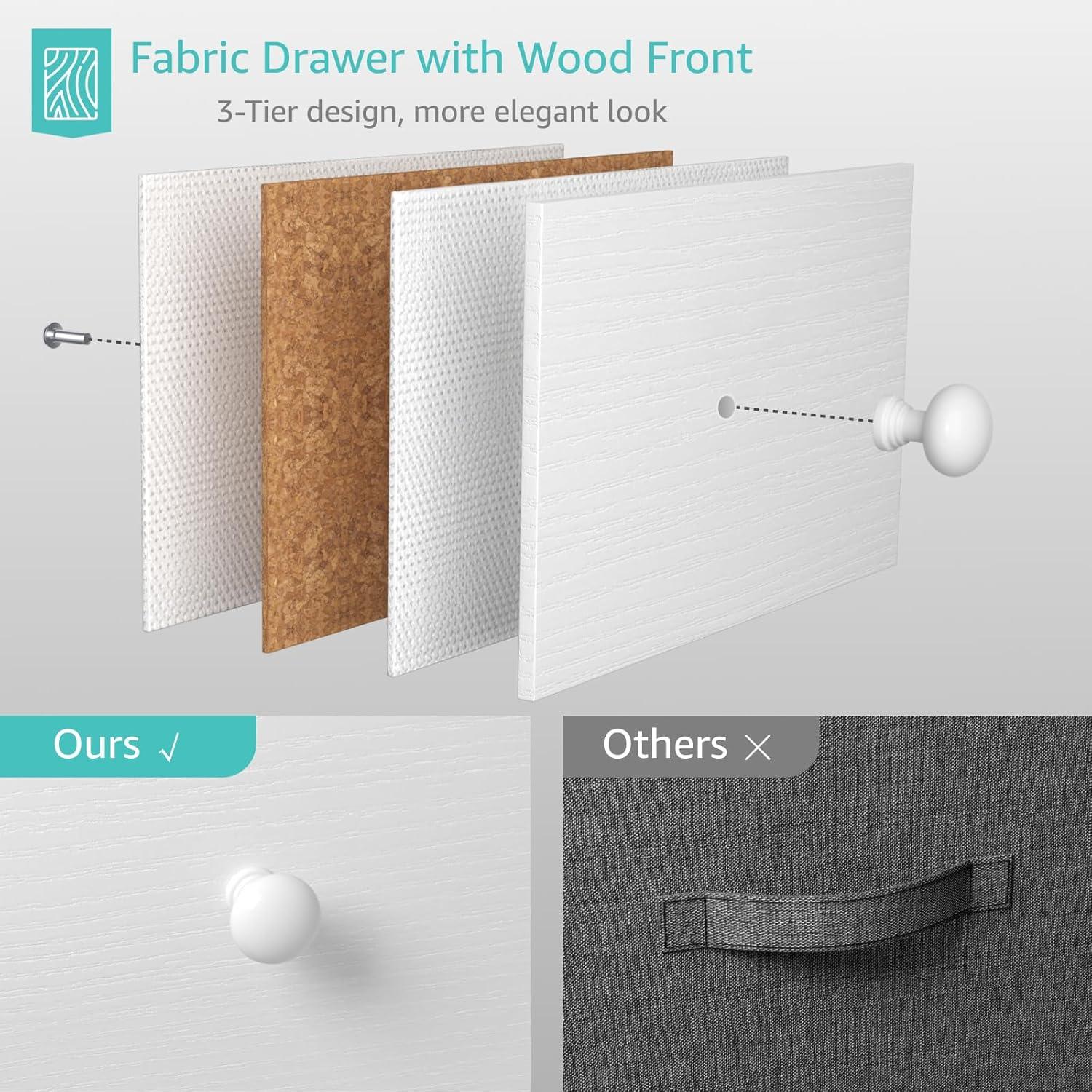 Furologee Nightstands Set of 2, White