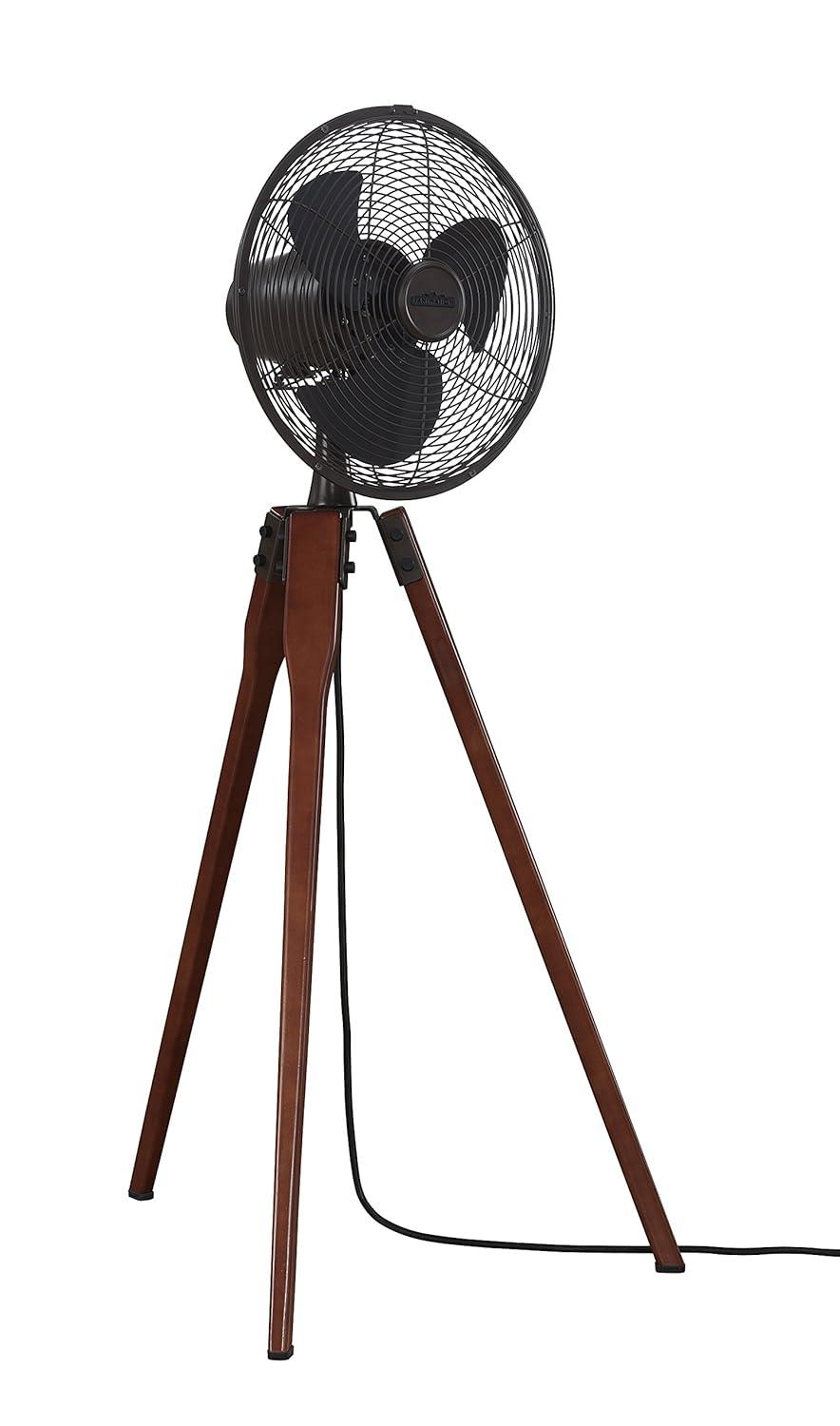 Arden Floor Fan, Satin Nickel