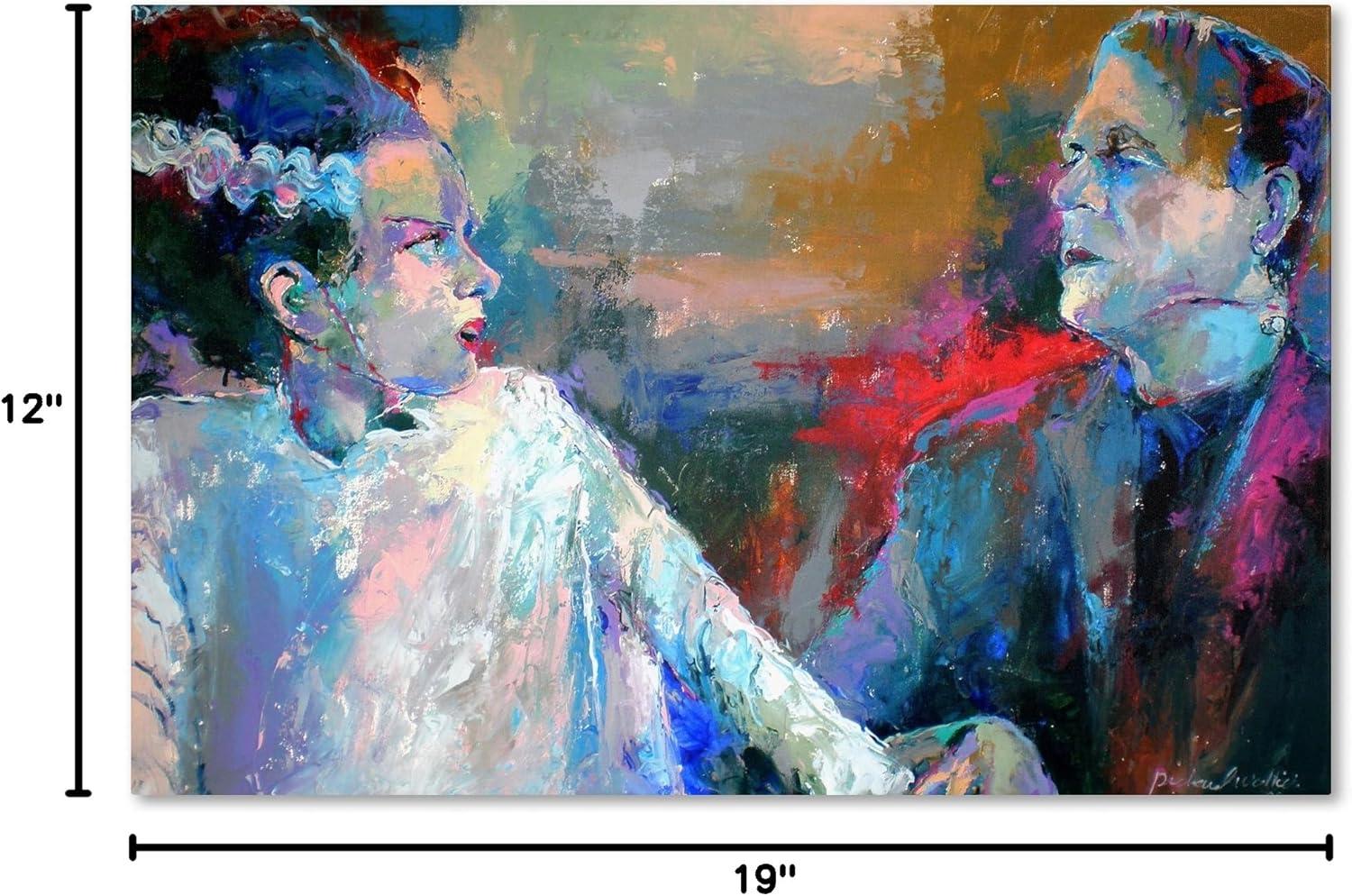 Trademark Fine Art "Frankenstein and His Wife" Canvas Art by Richard Wallich