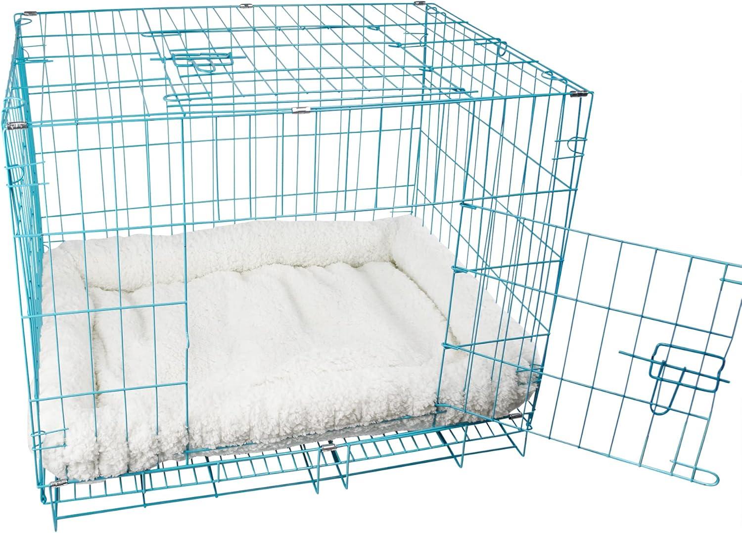 White Self-Warming Polyester Pet Bed for Small Dogs