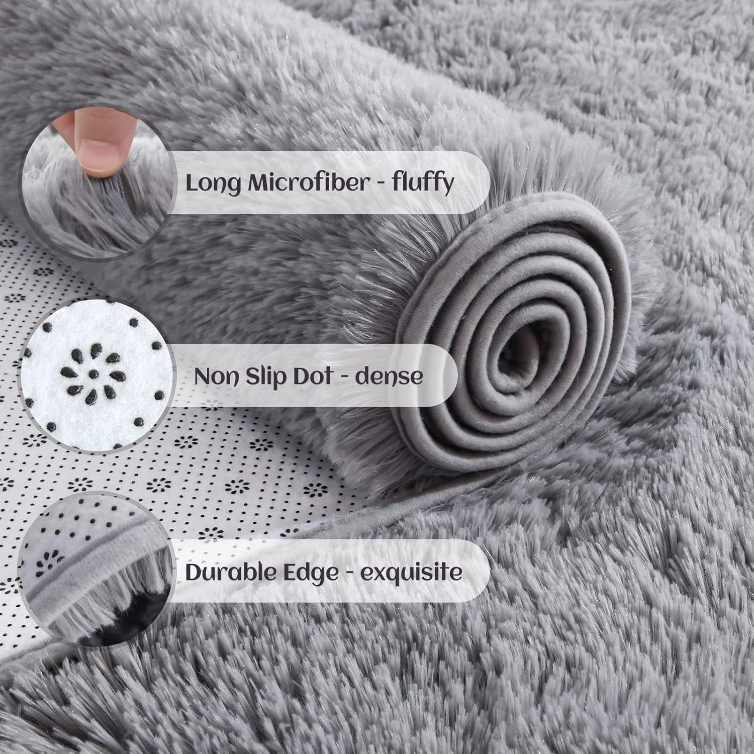 nuLOOM Cloud Shag Accent Rug, 3x5, Gray