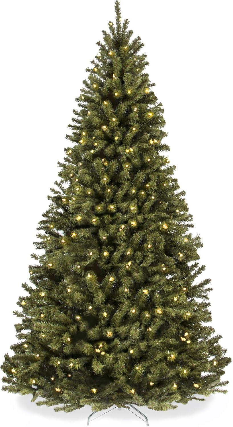 Best Choice Products Pre-Lit Spruce Artificial Christmas Tree w/ Easy Assembly, Metal Hinges & Foldable Base