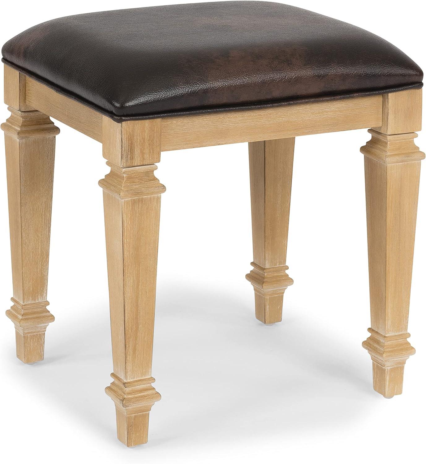 Manor House Brown Vanity Bench by homestyles